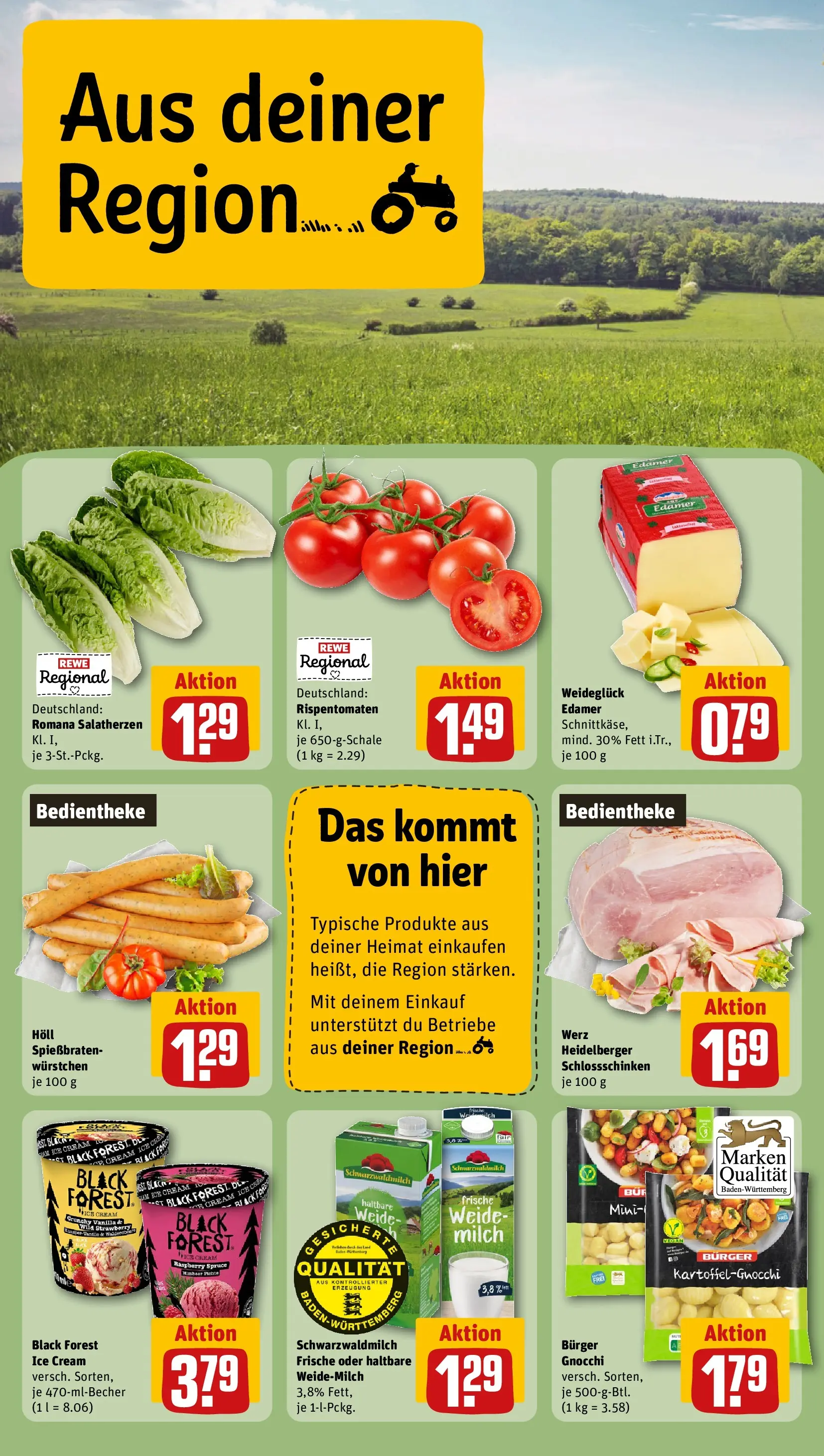 REWE Prospekt ab 28.06.2026 zum Blättern » Angebote | Seite: 24 | Produkte: Milch, Burger, Edamer