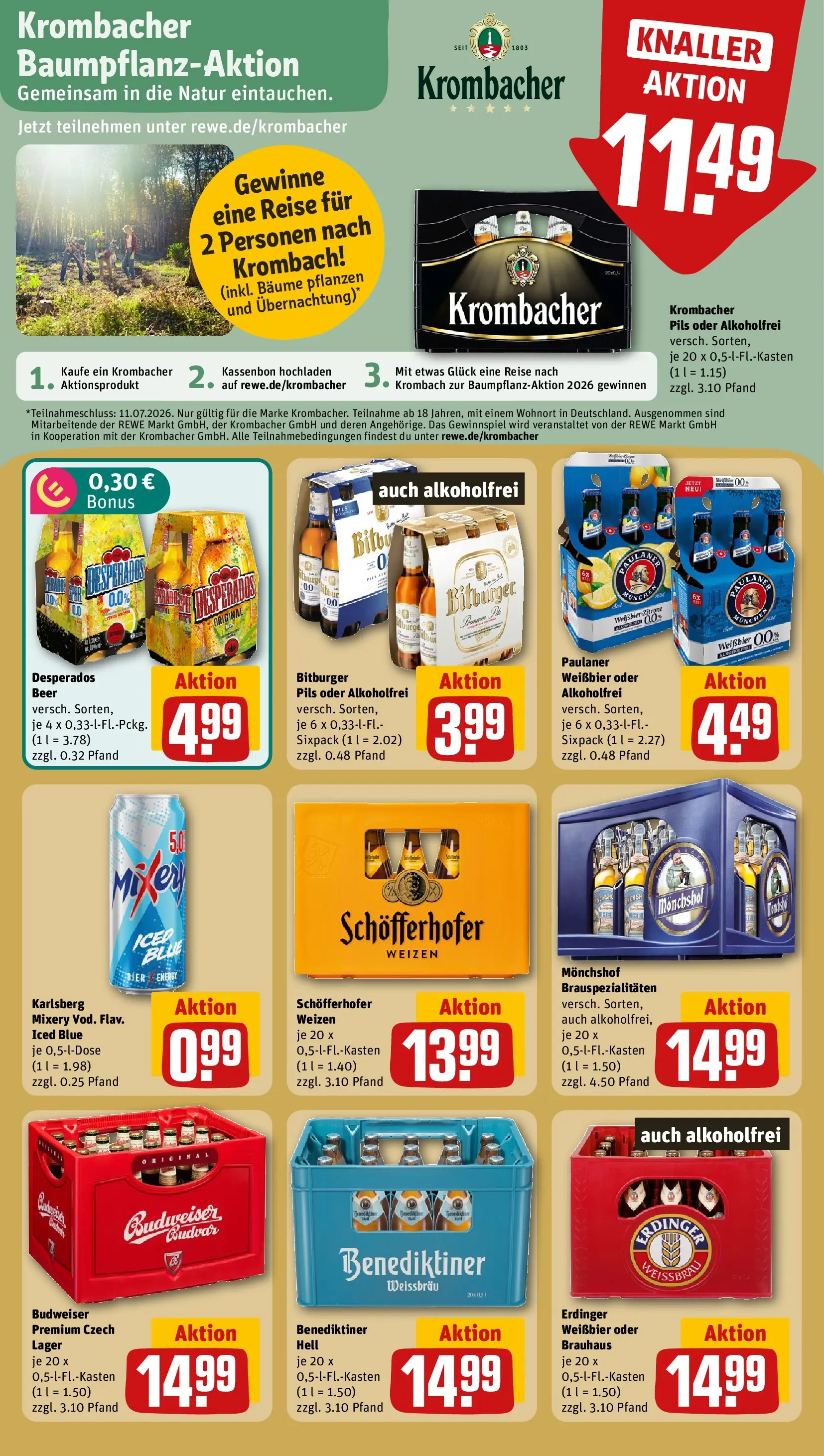 REWE Prospekt ab 28.06.2026 zum Blättern » Angebote | Seite: 19 | Produkte: Monchshof, Weißbier, Mixery, Paulaner