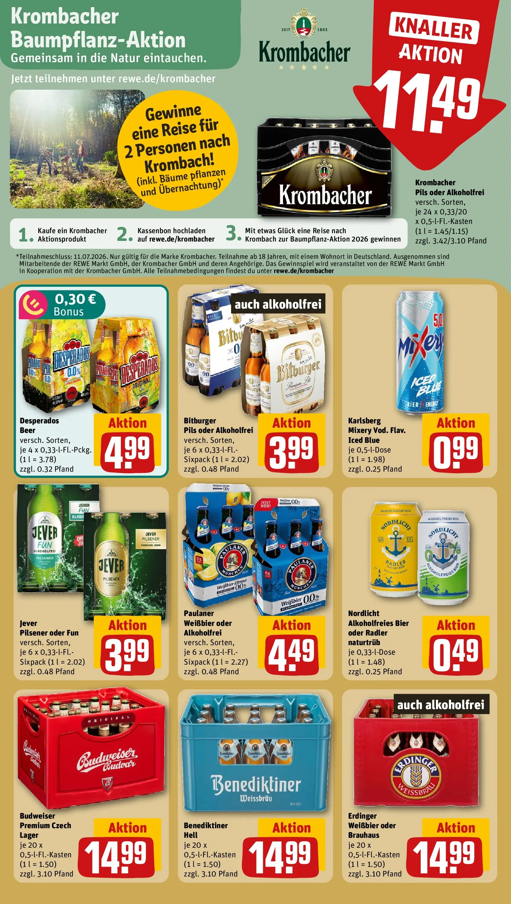 REWE Prospekt ab 28.06.2026 zum Blättern » Angebote | Seite: 17 | Produkte: Bier, Weißbier, Budweiser, Paulaner