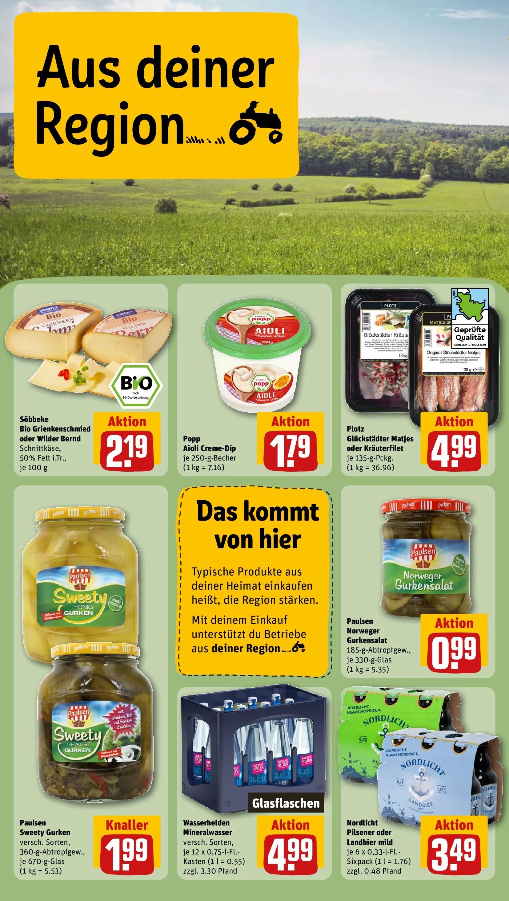 REWE Prospekt ab 28.06.2026 zum Blättern » Angebote | Seite: 24 | Produkte: Mineralwasser, Zwiebeln, Dill, Gurken