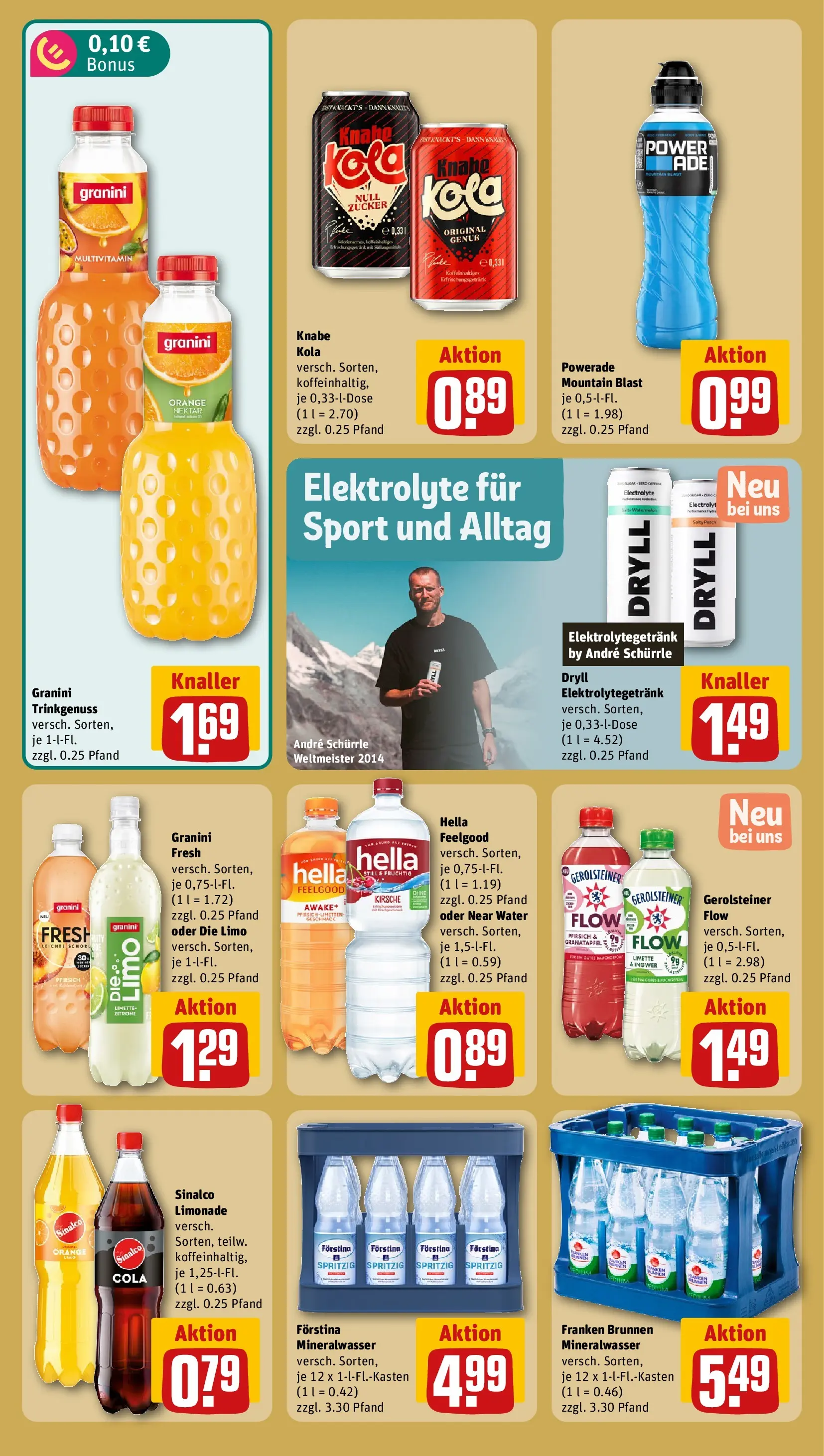 REWE Prospekt ab 28.06.2026 zum Blättern » Angebote | Seite: 18 | Produkte: Sinalco, Mineralwasser, Granini, Limette