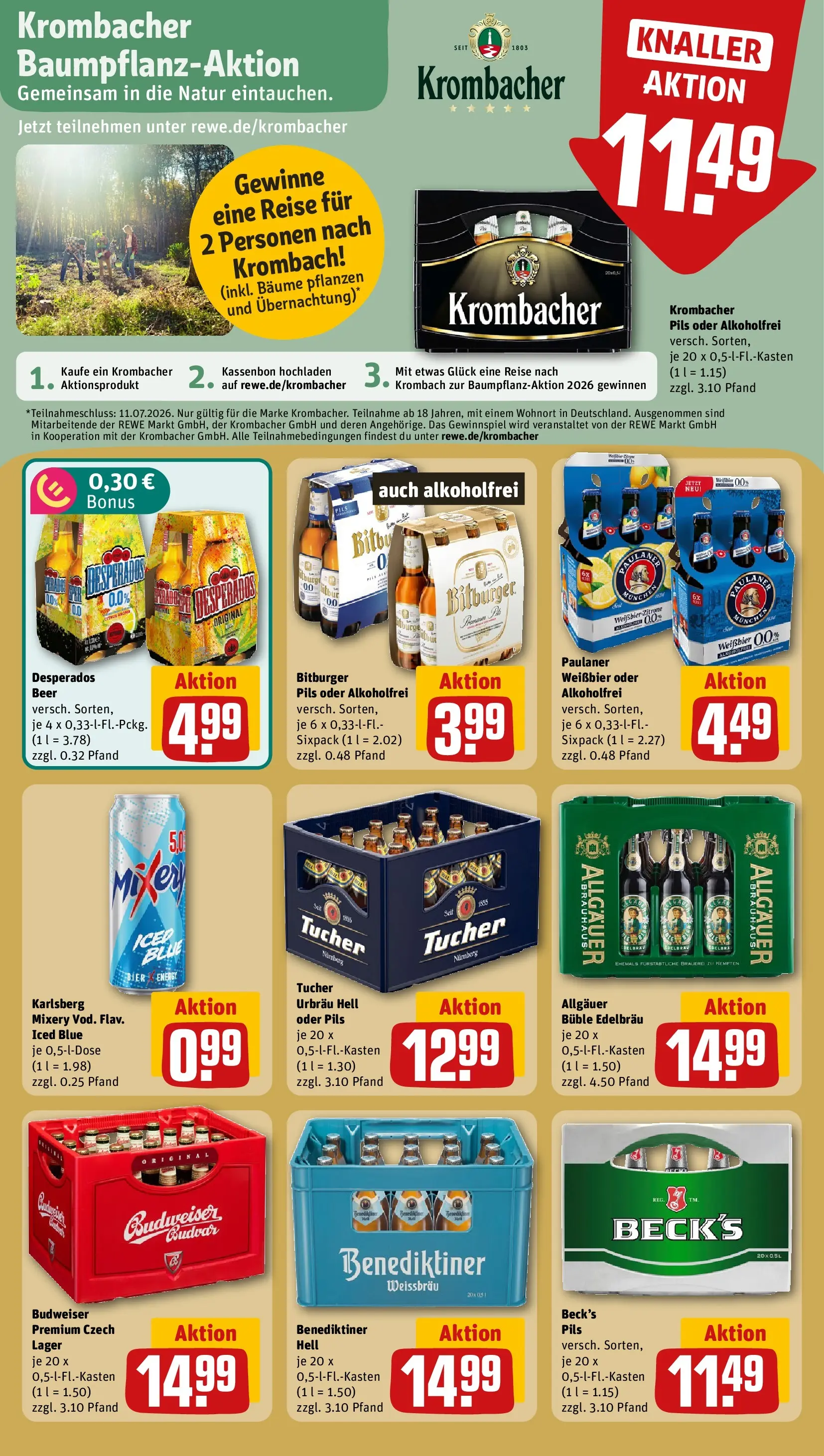REWE Prospekt ab 28.06.2026 zum Blättern » Angebote | Seite: 19 | Produkte: Energy, Weißbier, Zitrone, Desperados