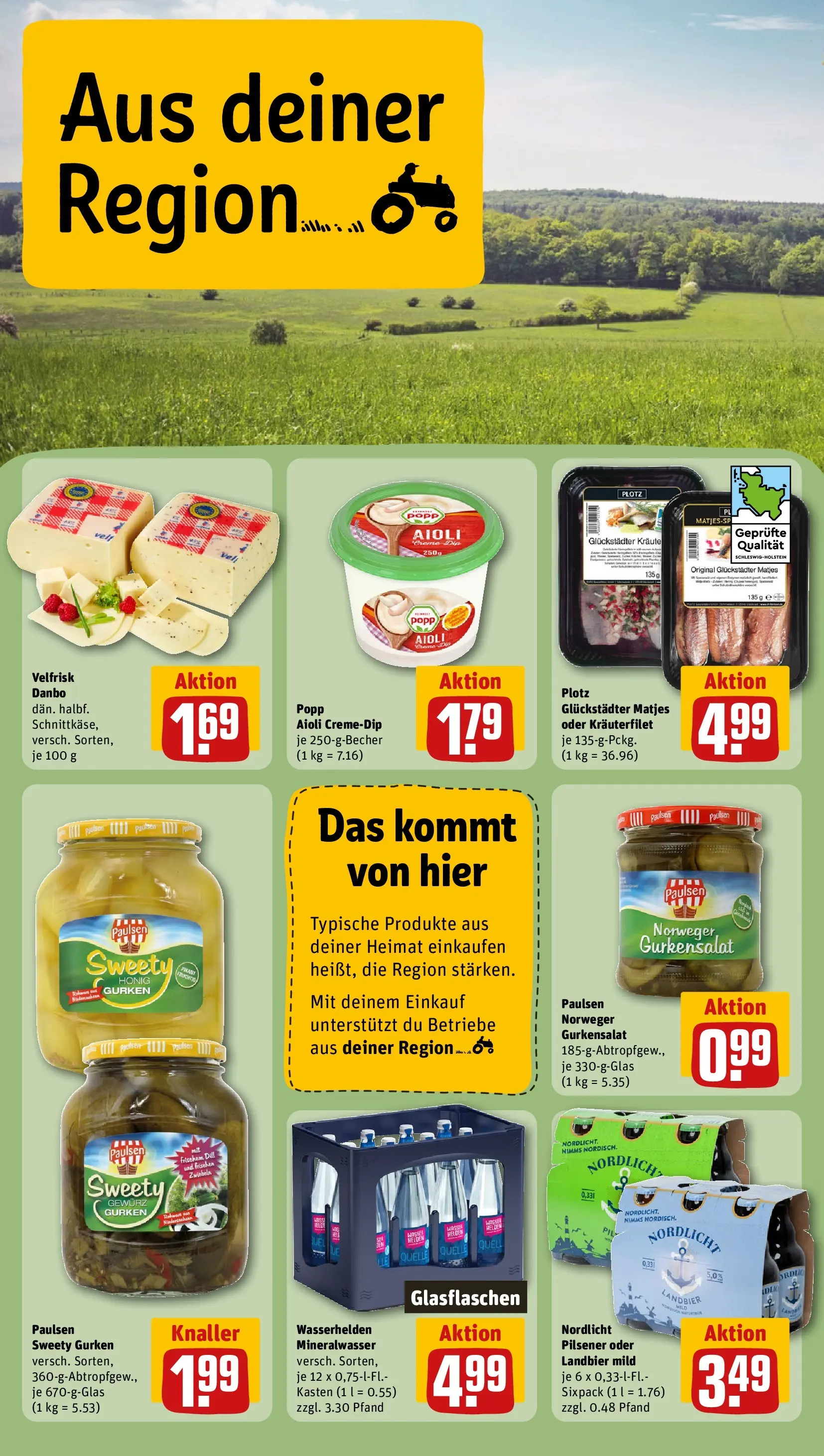 REWE Prospekt ab 28.06.2026 zum Blättern » Angebote | Seite: 22 | Produkte: Mineralwasser, Zwiebeln, Dill, Gurken