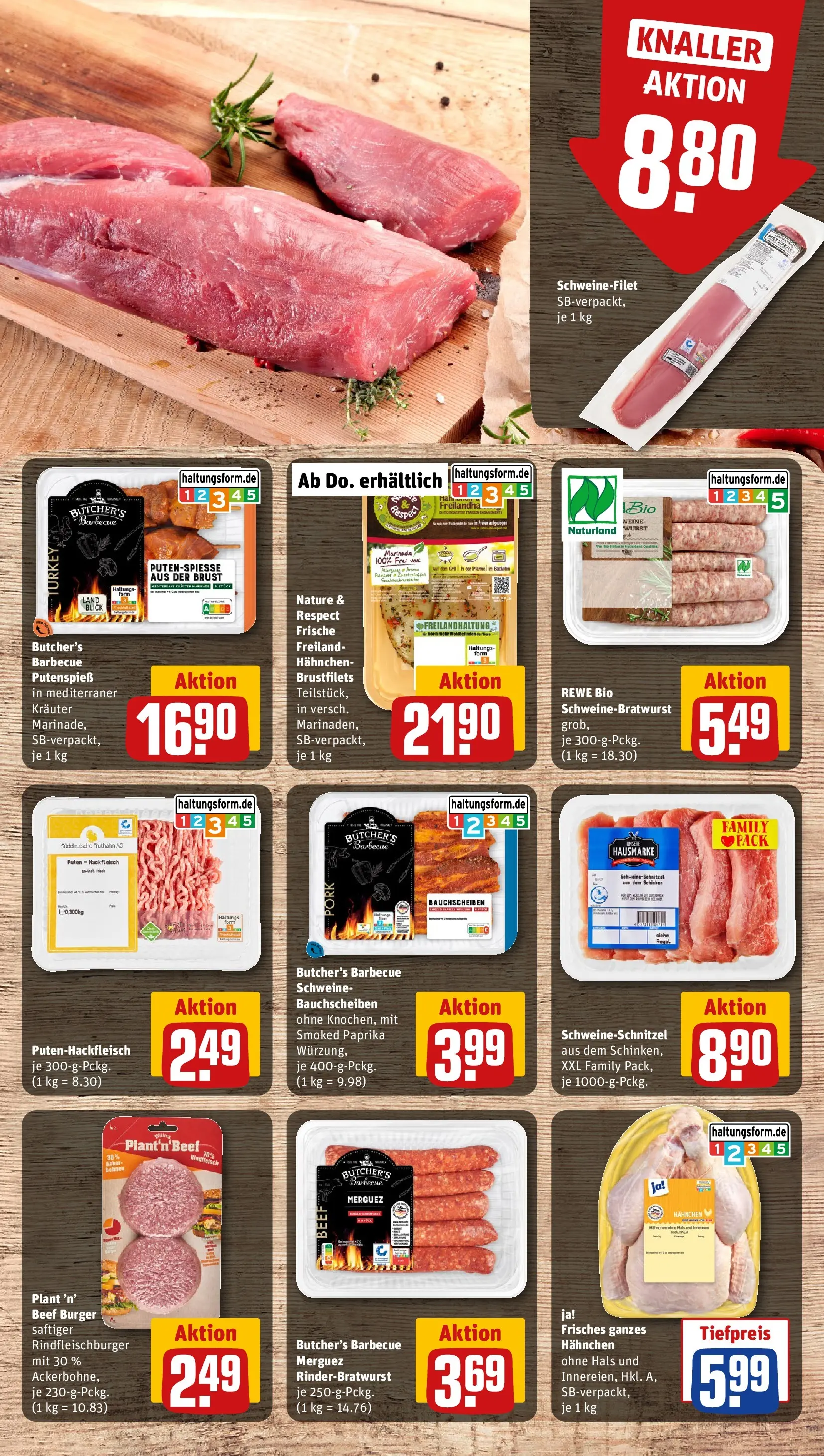 REWE Prospekt ab 29.06.2026 zum Blättern » Angebote | Seite: 11 | Produkte: Hahnchen, Schweinefilet, Backofen, Hackfleisch