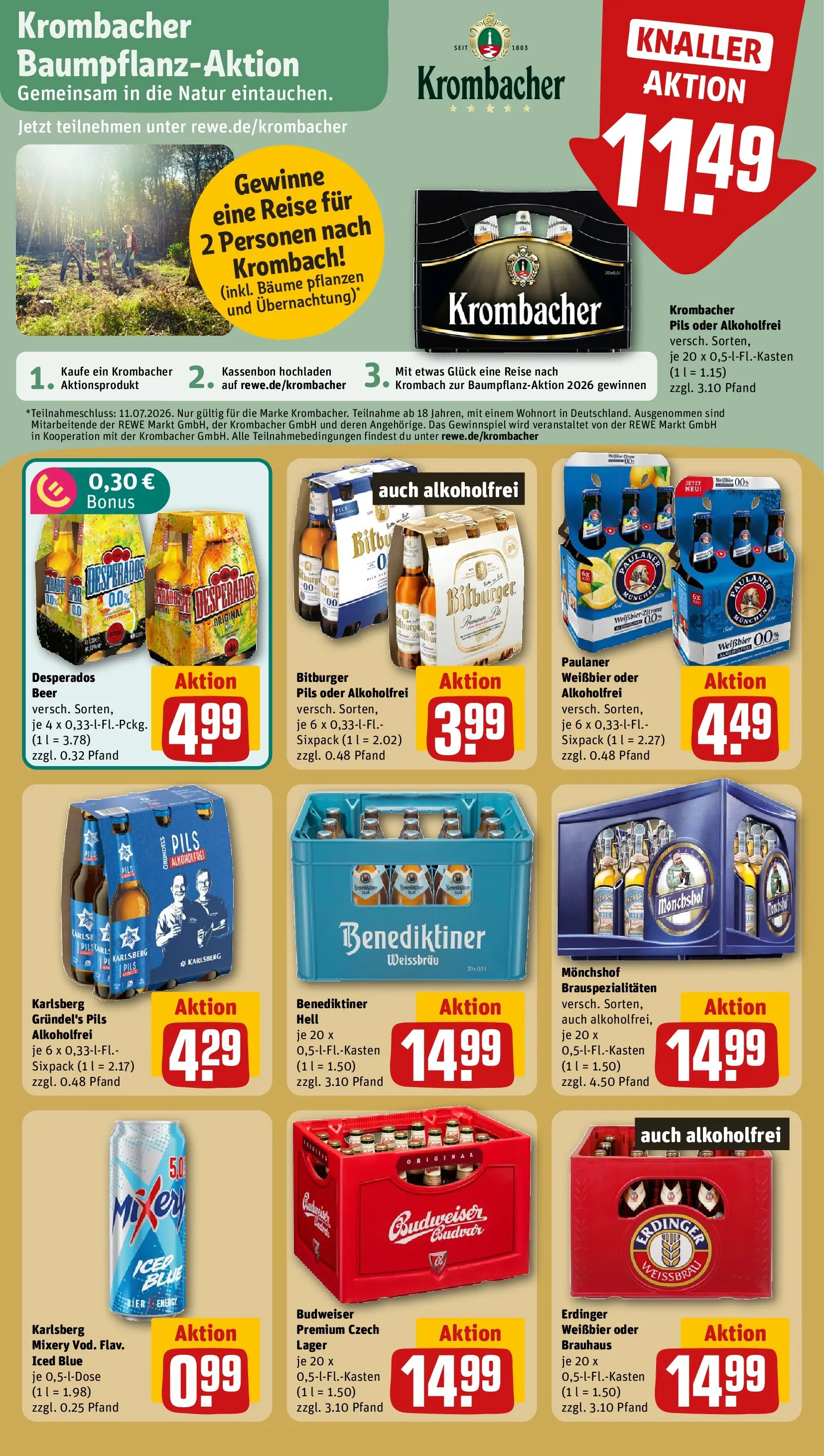 REWE Prospekt ab 29.06.2026 zum Blättern » Angebote | Seite: 19 | Produkte: Bitburger, Bier, Zitrone, Desperados