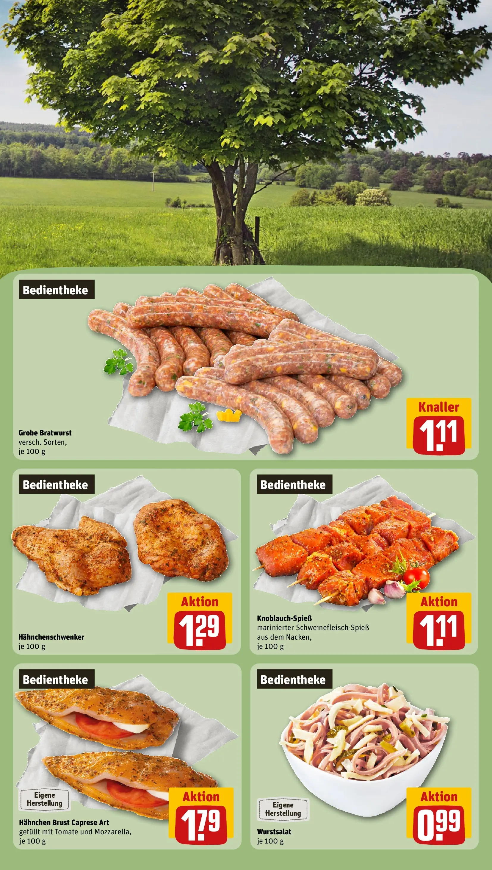REWE Prospekt ab 29.06.2026 zum Blättern » Angebote | Seite: 25 | Produkte: Hahnchen, Bratwurst
