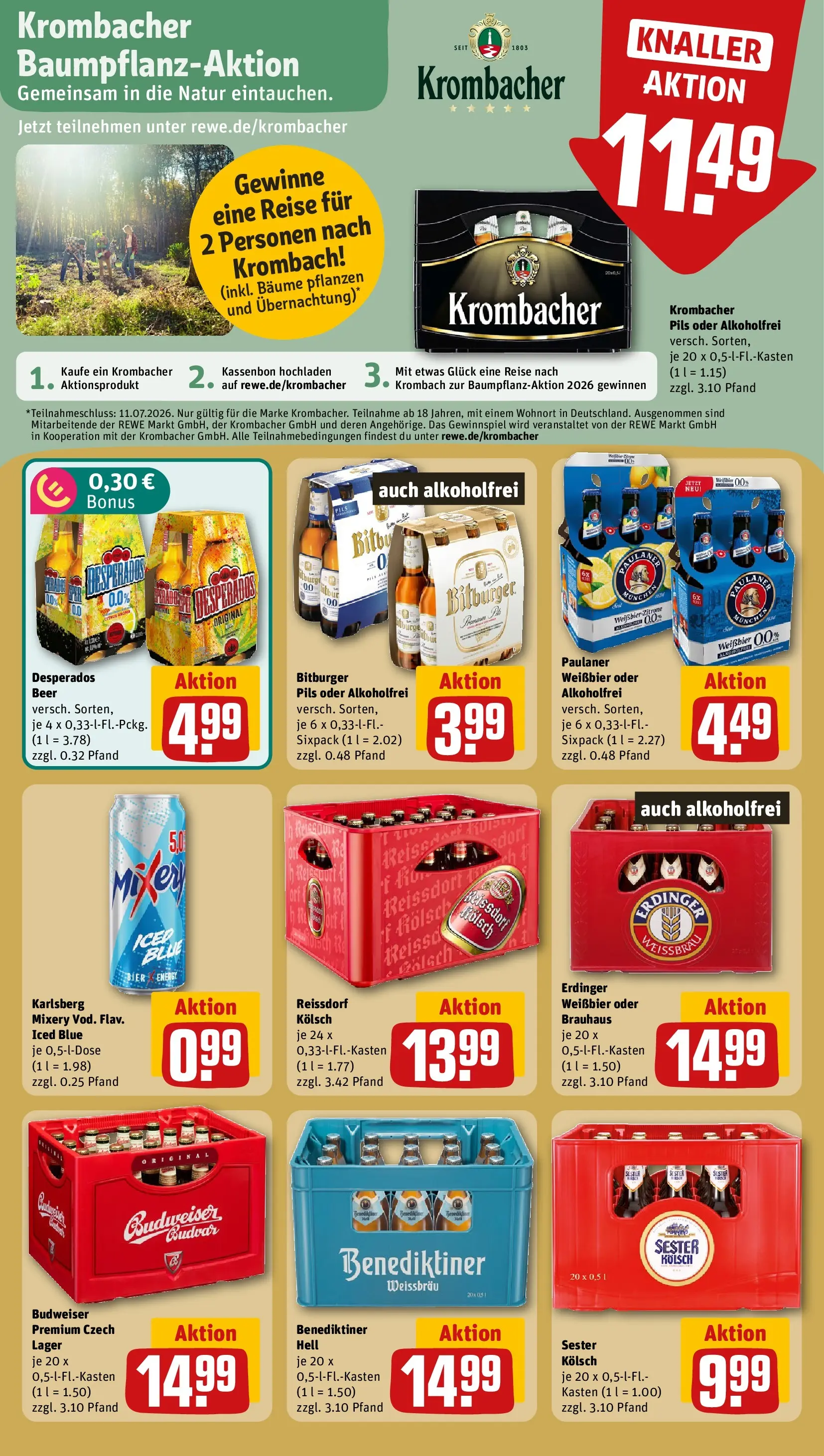 REWE Prospekt ab 28.06.2026 zum Blättern » Angebote | Seite: 21 | Produkte: Energy, Bier, Zitrone, Mixery