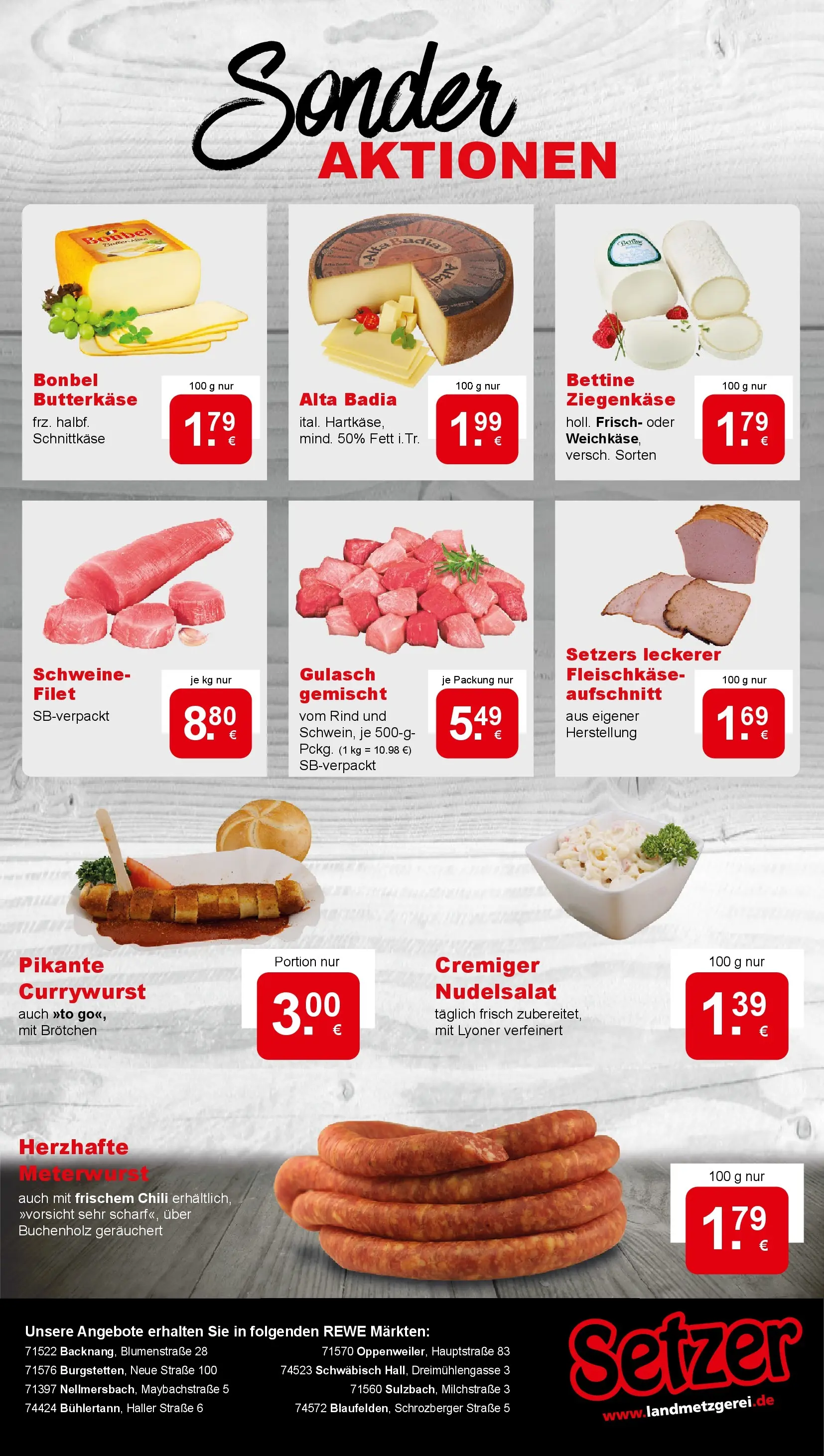 REWE Prospekt ab 29.06.2026 zum Blättern » Angebote | Seite: 11 | Produkte: Ziegenkäse, Gulasch, Chili