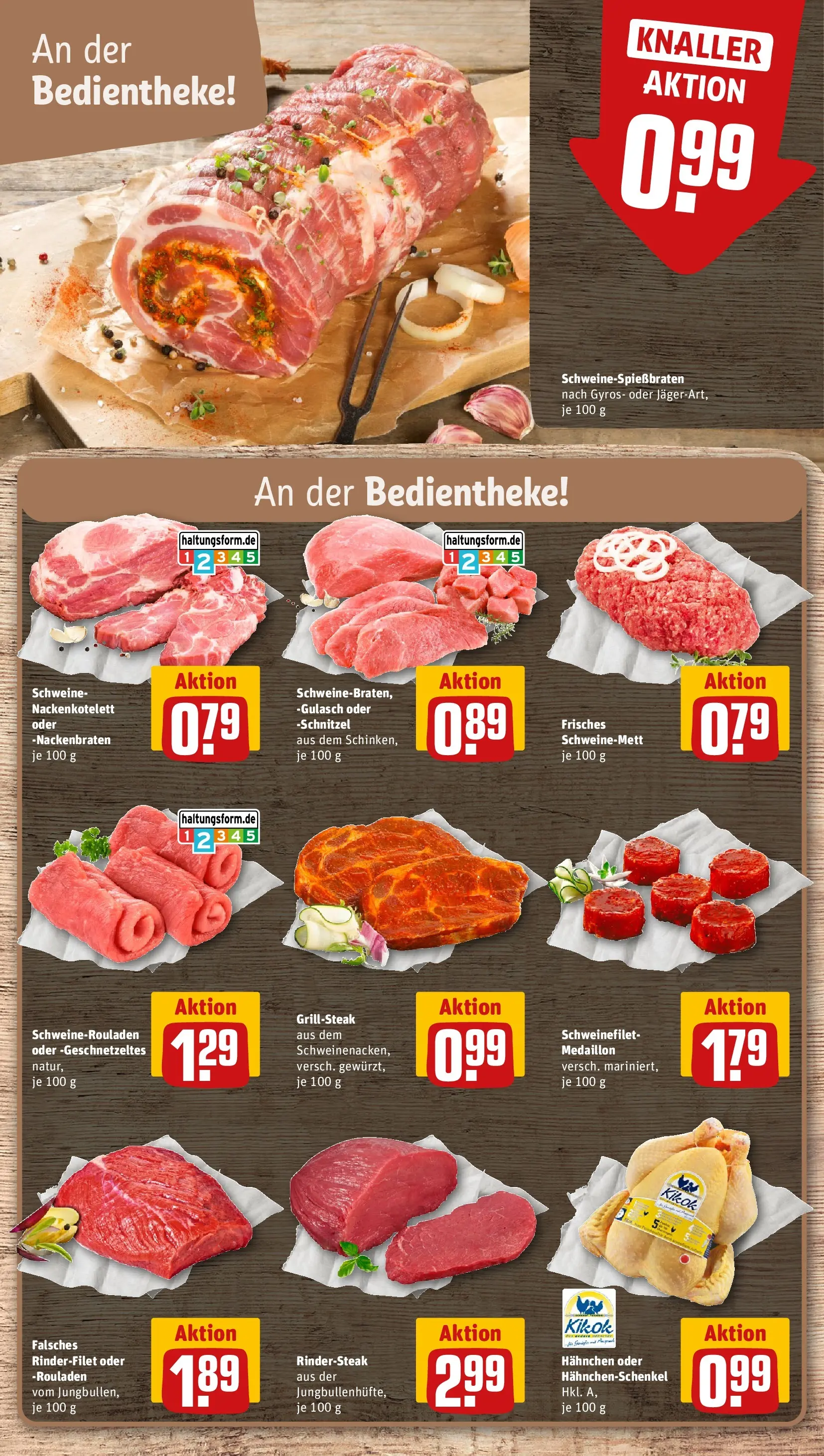 REWE Prospekt ab 28.06.2026 zum Blättern » Angebote | Seite: 10 | Produkte: Hahnchenschenkel, Rinderfilet, Schweinefilet, Gyros