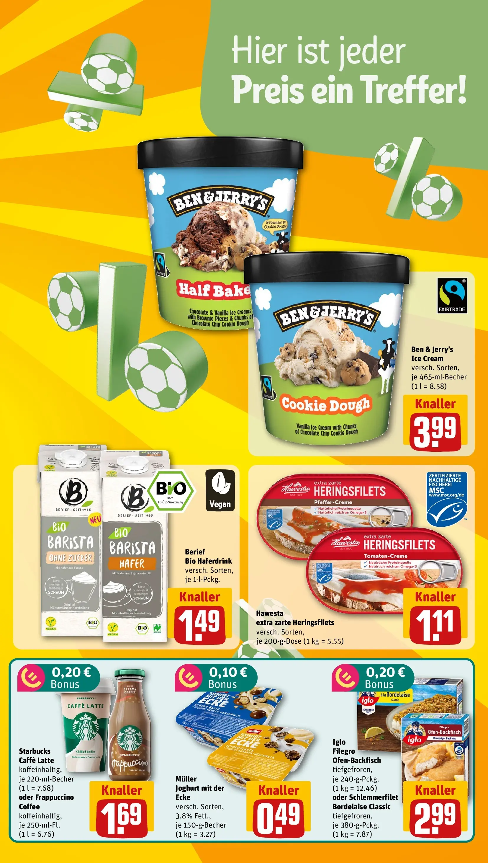 REWE Prospekt ab 29.06.2026 zum Blättern » Angebote | Seite: 5 | Produkte: Iglo, Haferdrink, Ben & Jerry's, Zucker