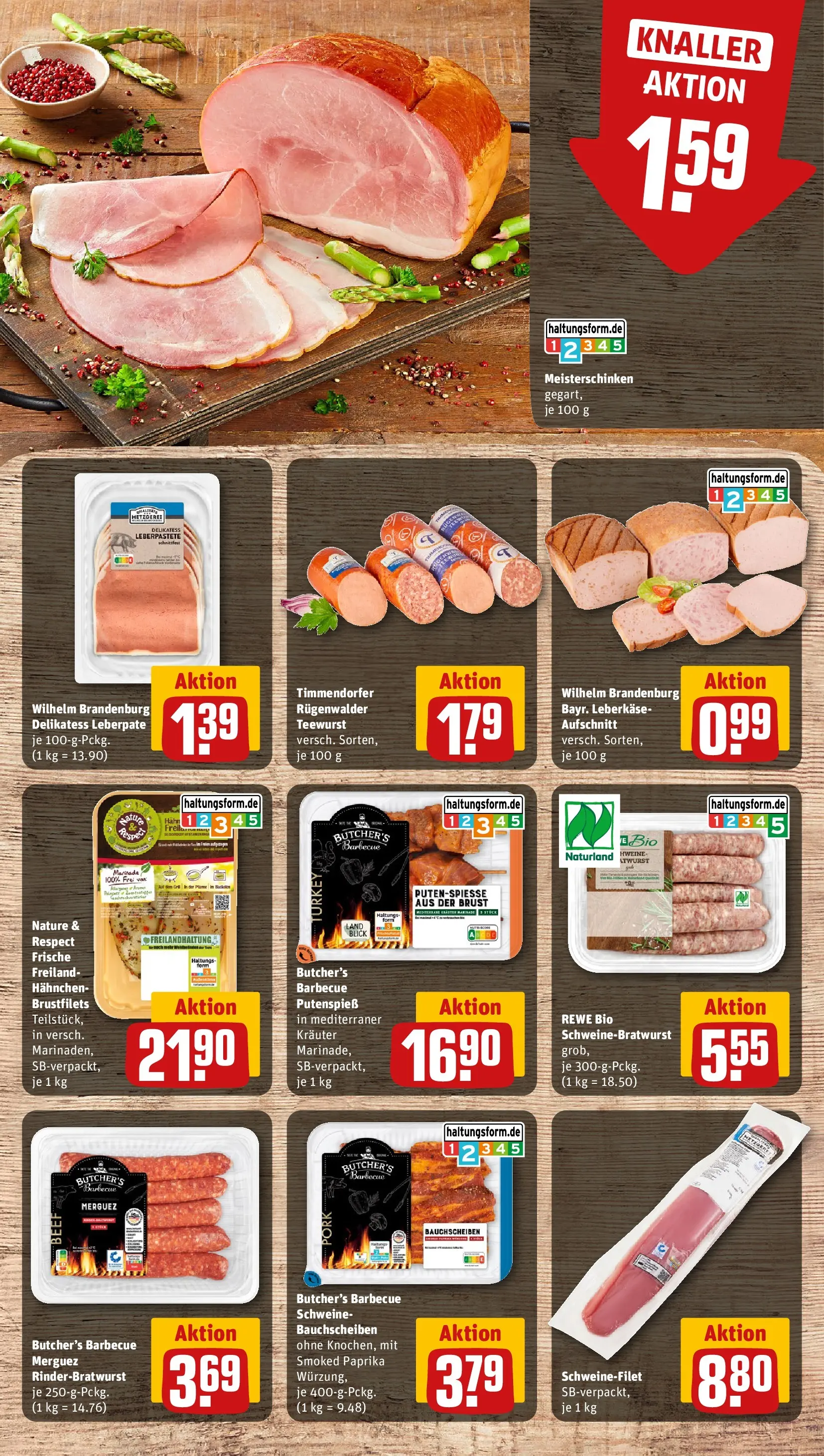 REWE Prospekt ab 29.06.2026 zum Blättern » Angebote | Seite: 10 | Produkte: Hahnchen, Schweinefilet, Paprika, Leberkase