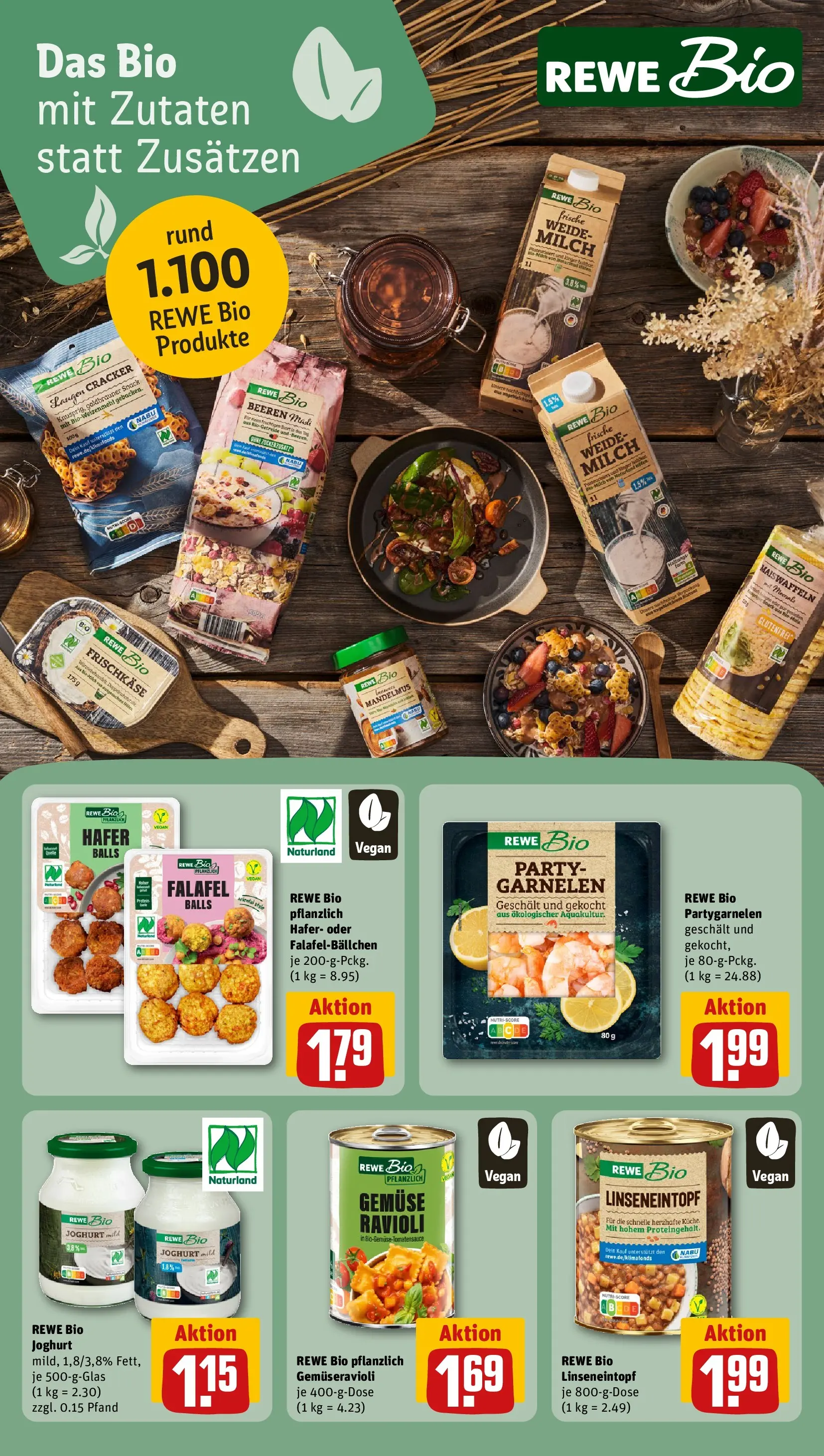 REWE Prospekt ab 29.06.2026 zum Blättern » Angebote | Seite: 18 | Produkte: Joghurt, Garnelen, Getreide, Frischkase