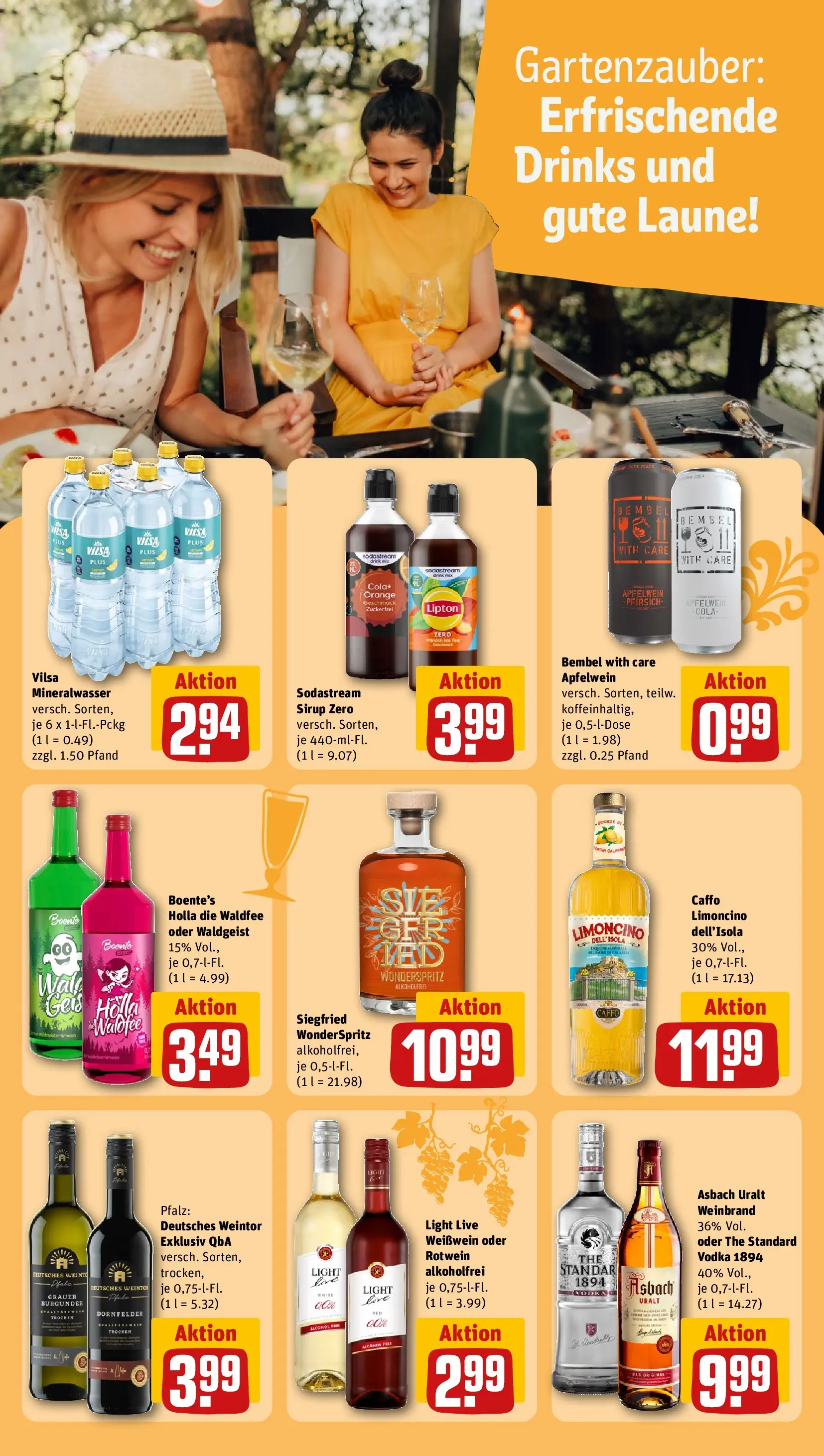 REWE Prospekt ab 29.06.2026 zum Blättern » Angebote | Seite: 15 | Produkte: Cola, Mineralwasser, Vodka, Asbach