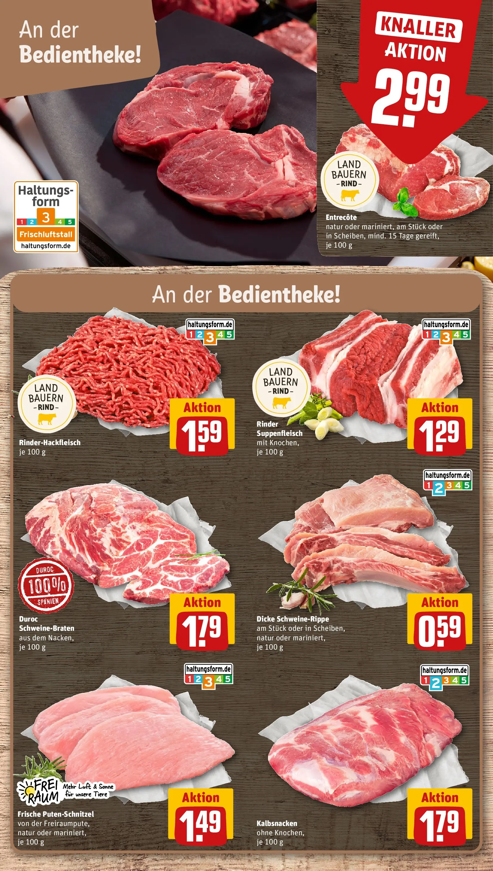 REWE Prospekt ab 29.06.2026 zum Blättern » Angebote | Seite: 10 | Produkte: Entrecote, Putenschnitzel, Suppenfleisch