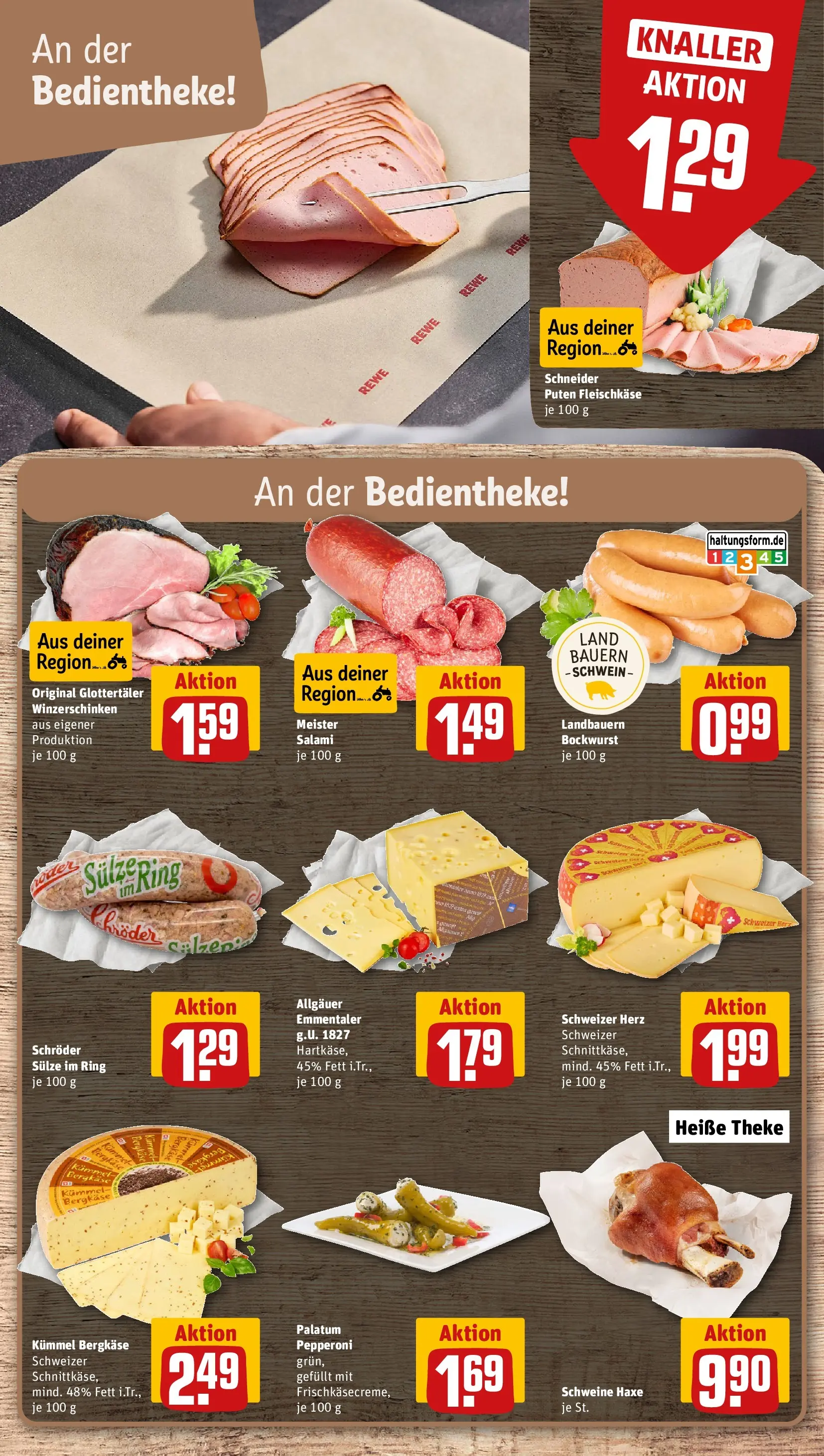 REWE Prospekt ab 29.06.2026 zum Blättern » Angebote | Seite: 12 | Produkte: Bockwurst, Theke, Salami