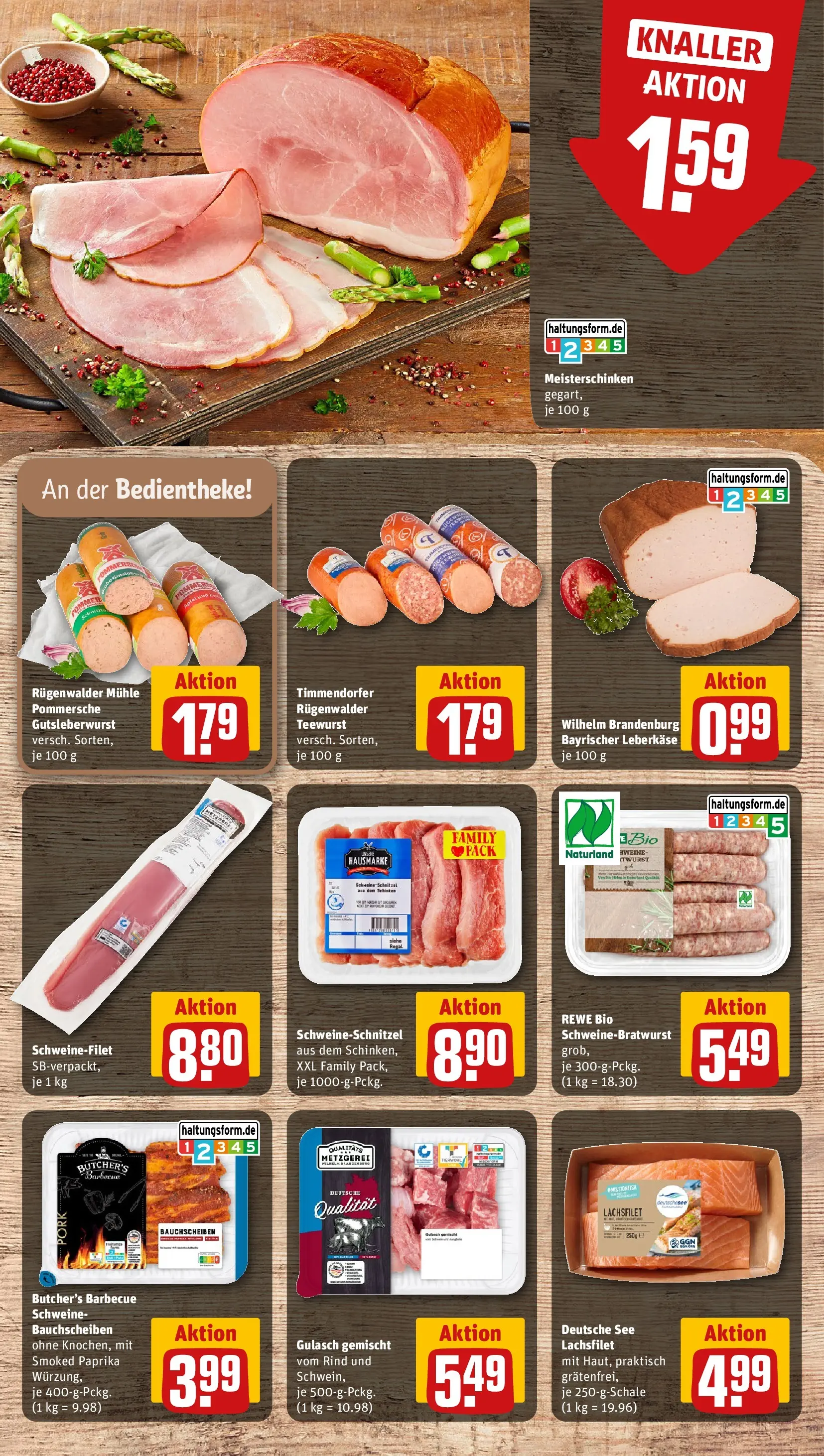 REWE Prospekt ab 29.06.2026 zum Blättern » Angebote | Seite: 10 | Produkte: Mühle, Schnitzel, Gulasch, Leberkase