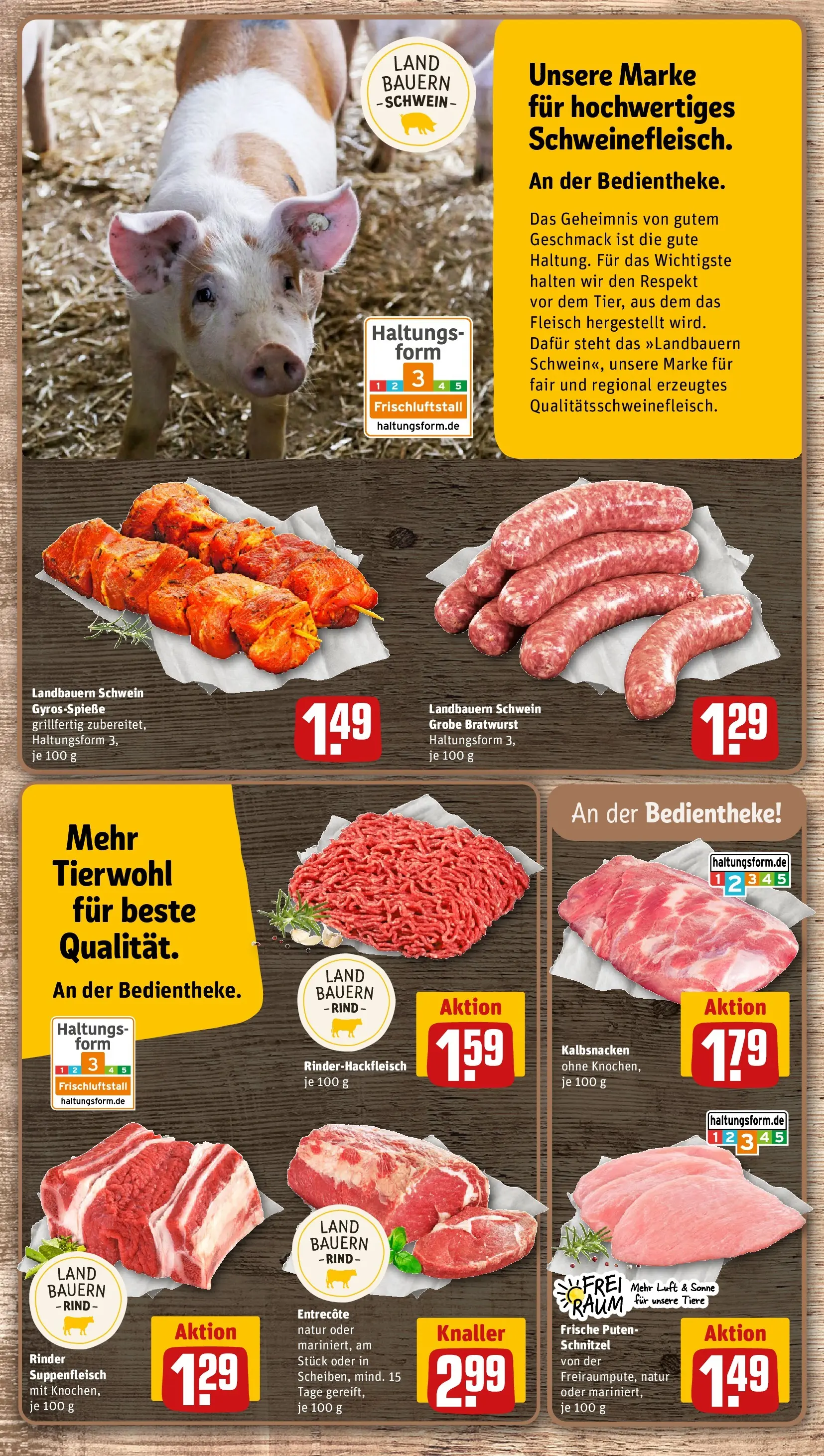 REWE Prospekt ab 29.06.2026 zum Blättern » Angebote | Seite: 10 | Produkte: Bratwurst, Entrecote, Schnitzel, Fleisch