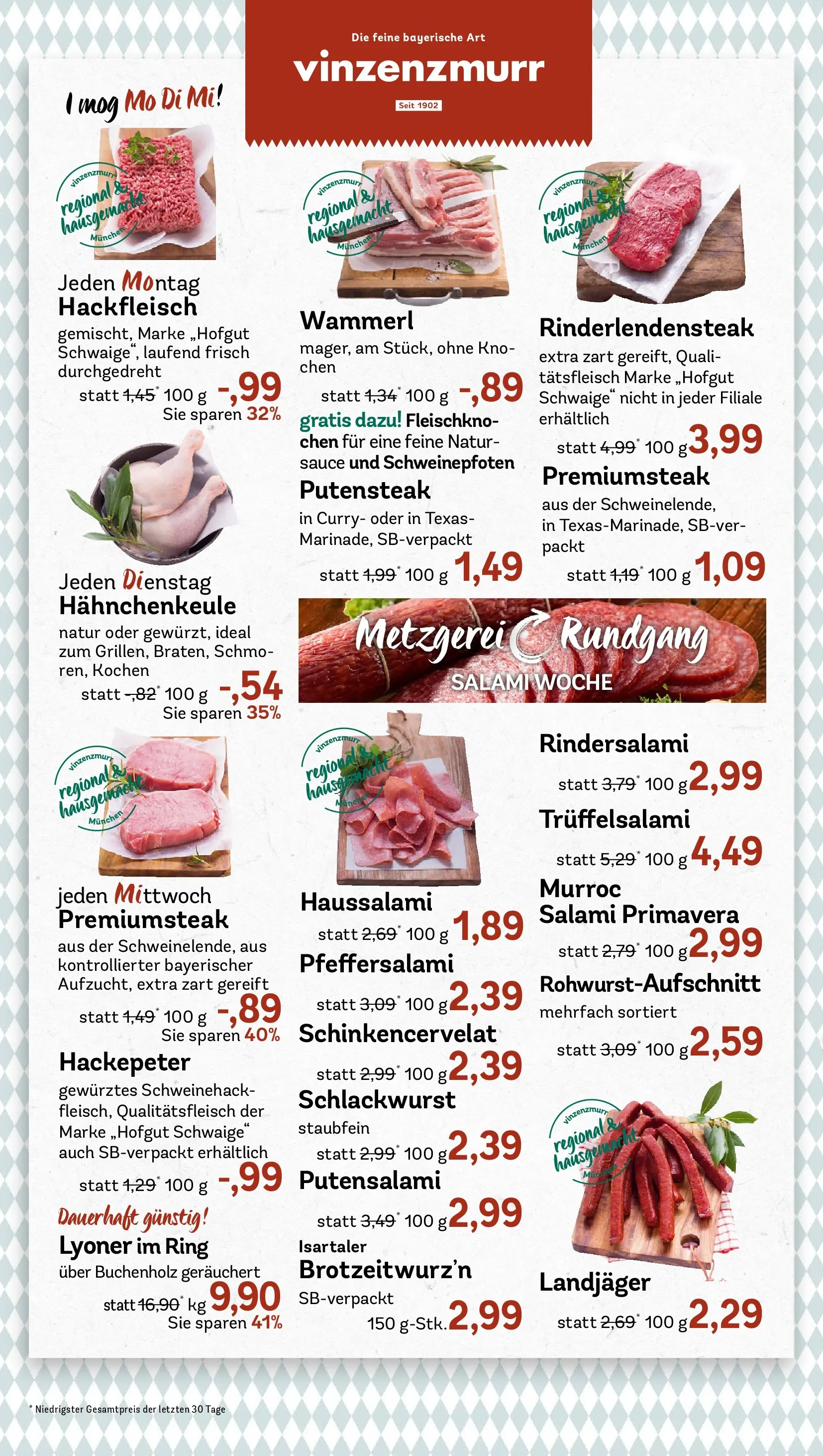 REWE Prospekt ab 29.06.2026 zum Blättern » Angebote | Seite: 10 | Produkte: Salami, Hackfleisch