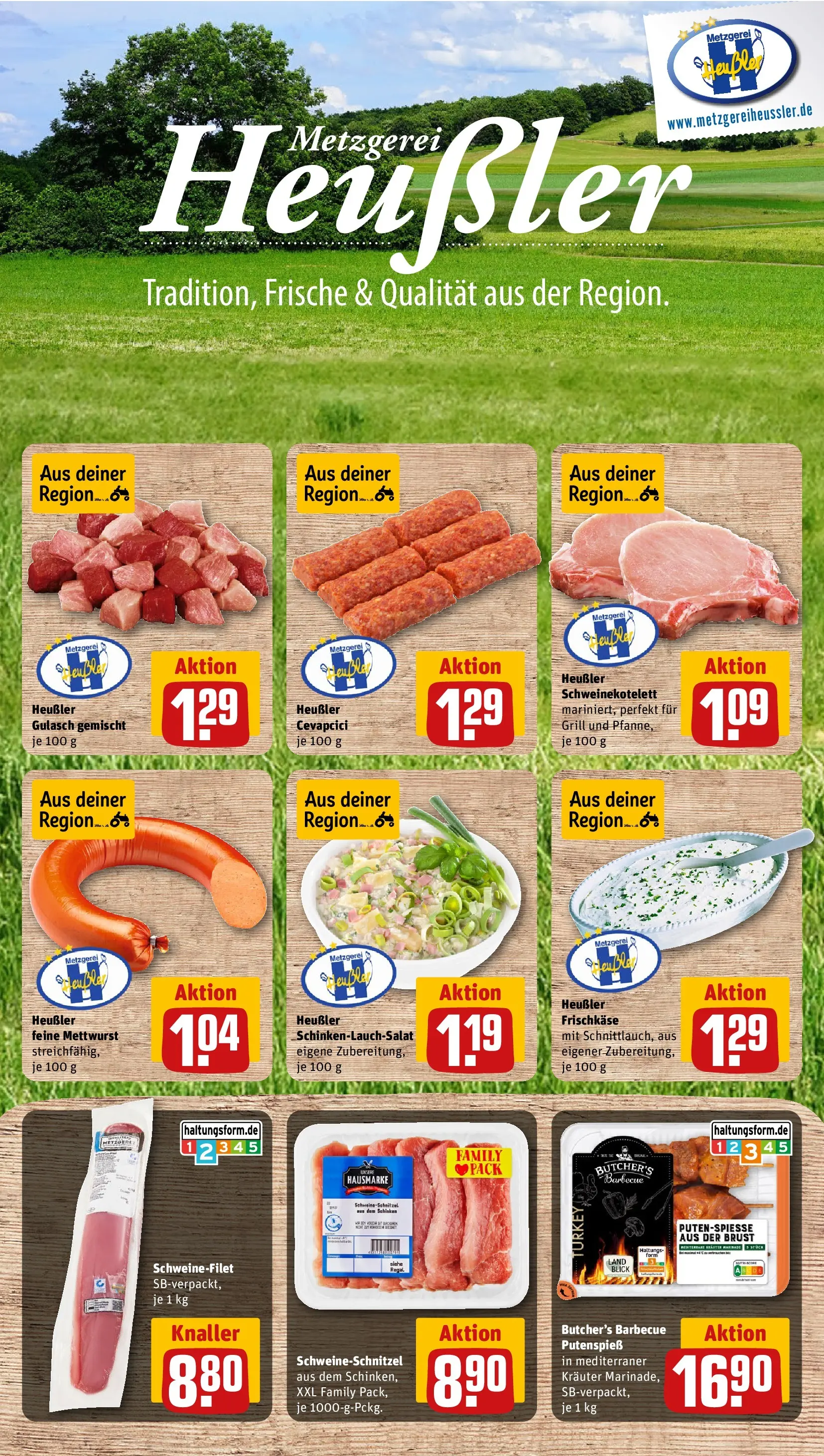 REWE Prospekt ab 29.06.2026 zum Blättern » Angebote | Seite: 10 | Produkte: Regal, Schweinefilet, Gulasch, Frischkase