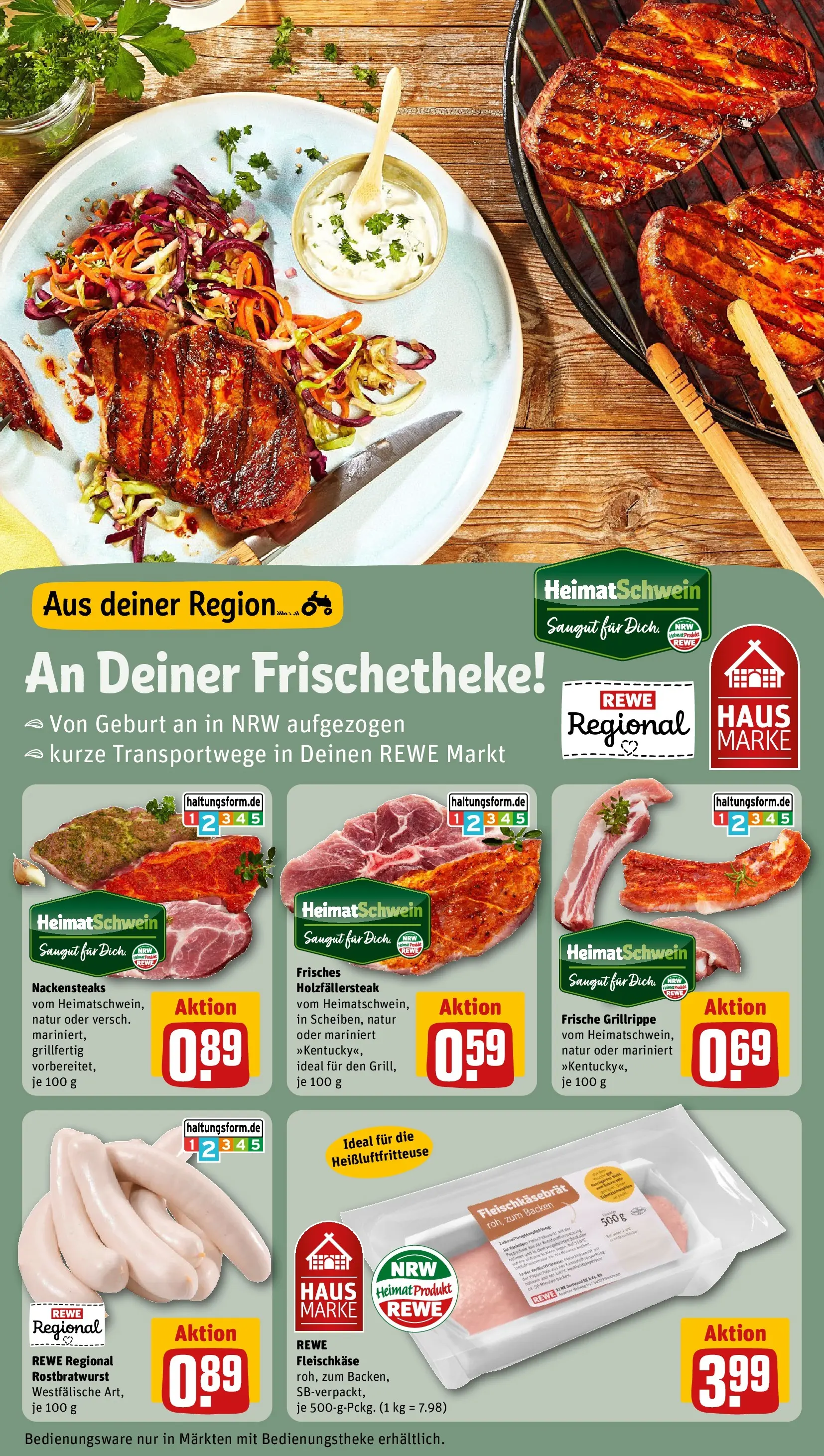 REWE Prospekt ab 29.06.2026 zum Blättern » Angebote | Seite: 10 | Produkte: Nackensteaks, Heißluftfritteuse