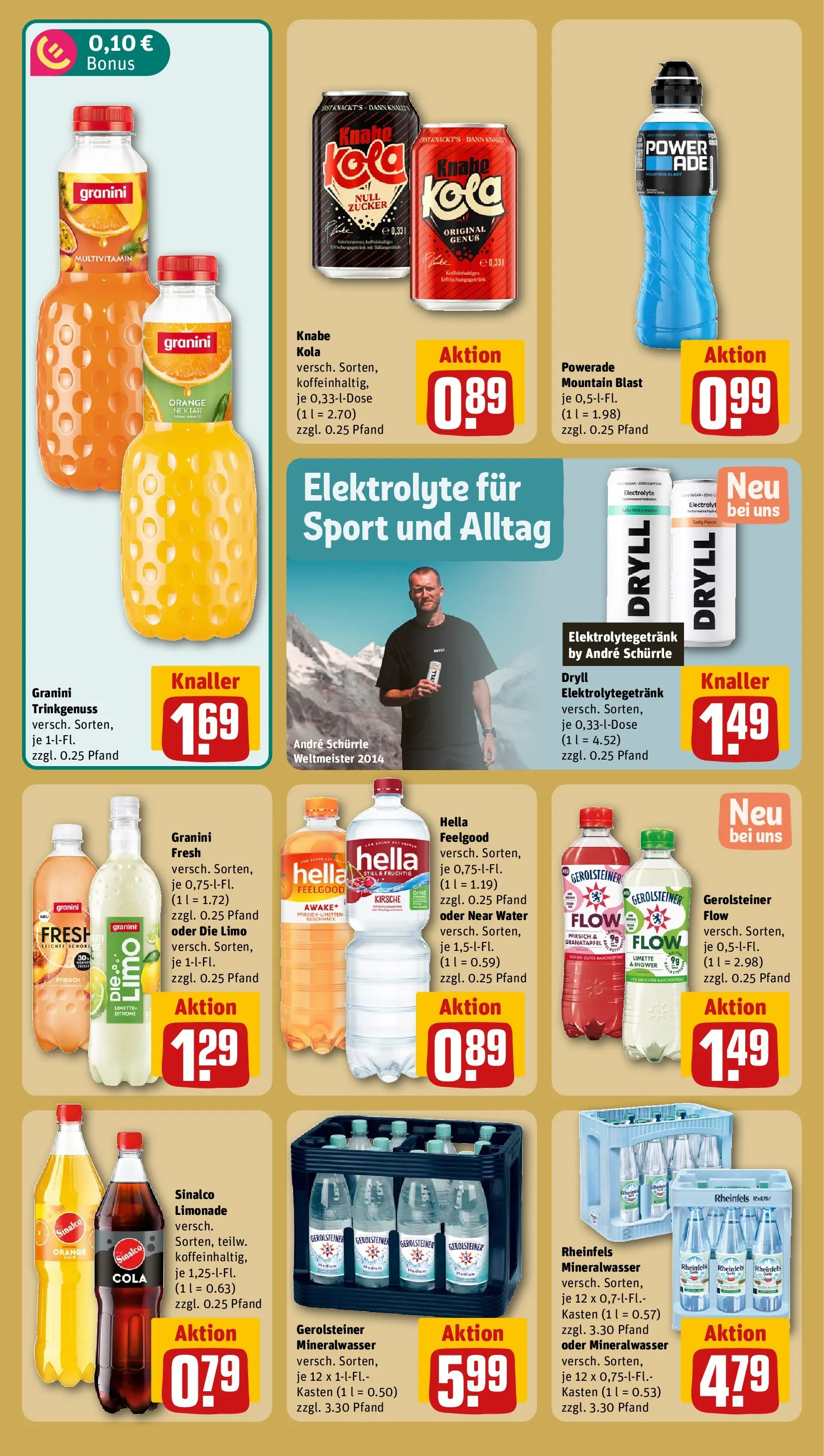 REWE Prospekt ab 29.06.2026 zum Blättern » Angebote | Seite: 20 | Produkte: Cola, Powerade, Pfirsich, Granini