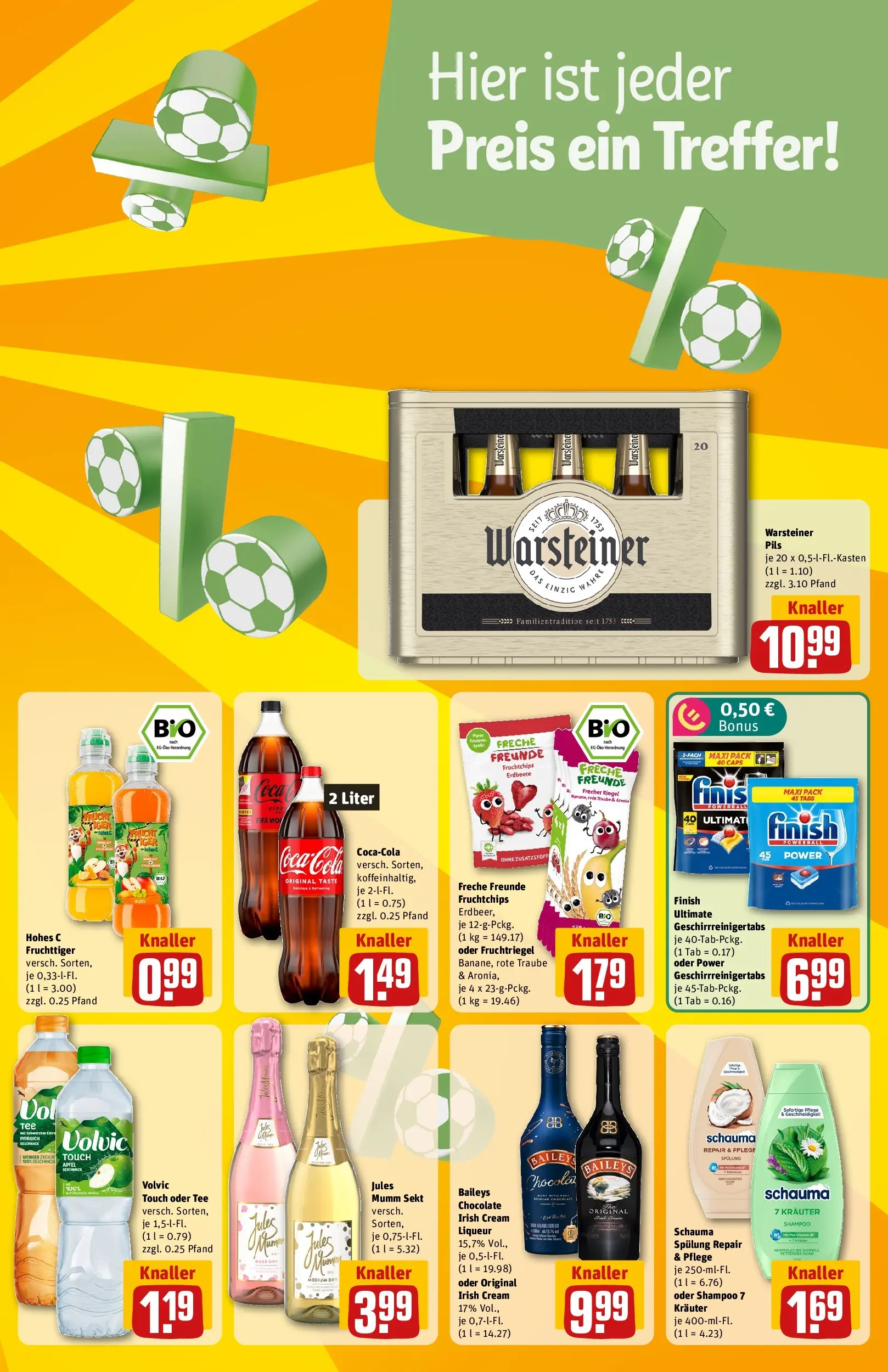 REWE Prospekt ab 29.06.2026 zum Blättern » Angebote | Seite: 7 | Produkte: Äpfel, Finish, Spülung, Baileys