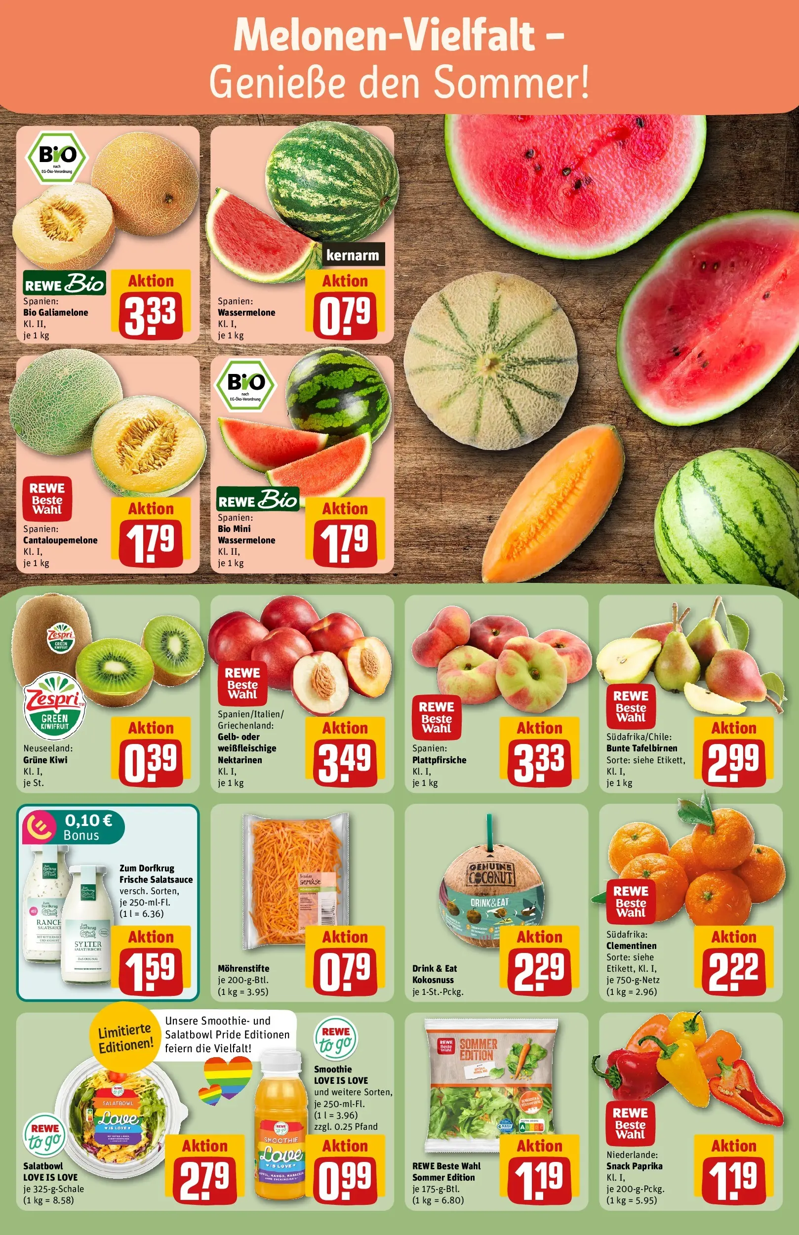 REWE Prospekt ab 29.06.2026 zum Blättern » Angebote | Seite: 8 | Produkte: Nektarinen, Paprika, Kiwi, Salat