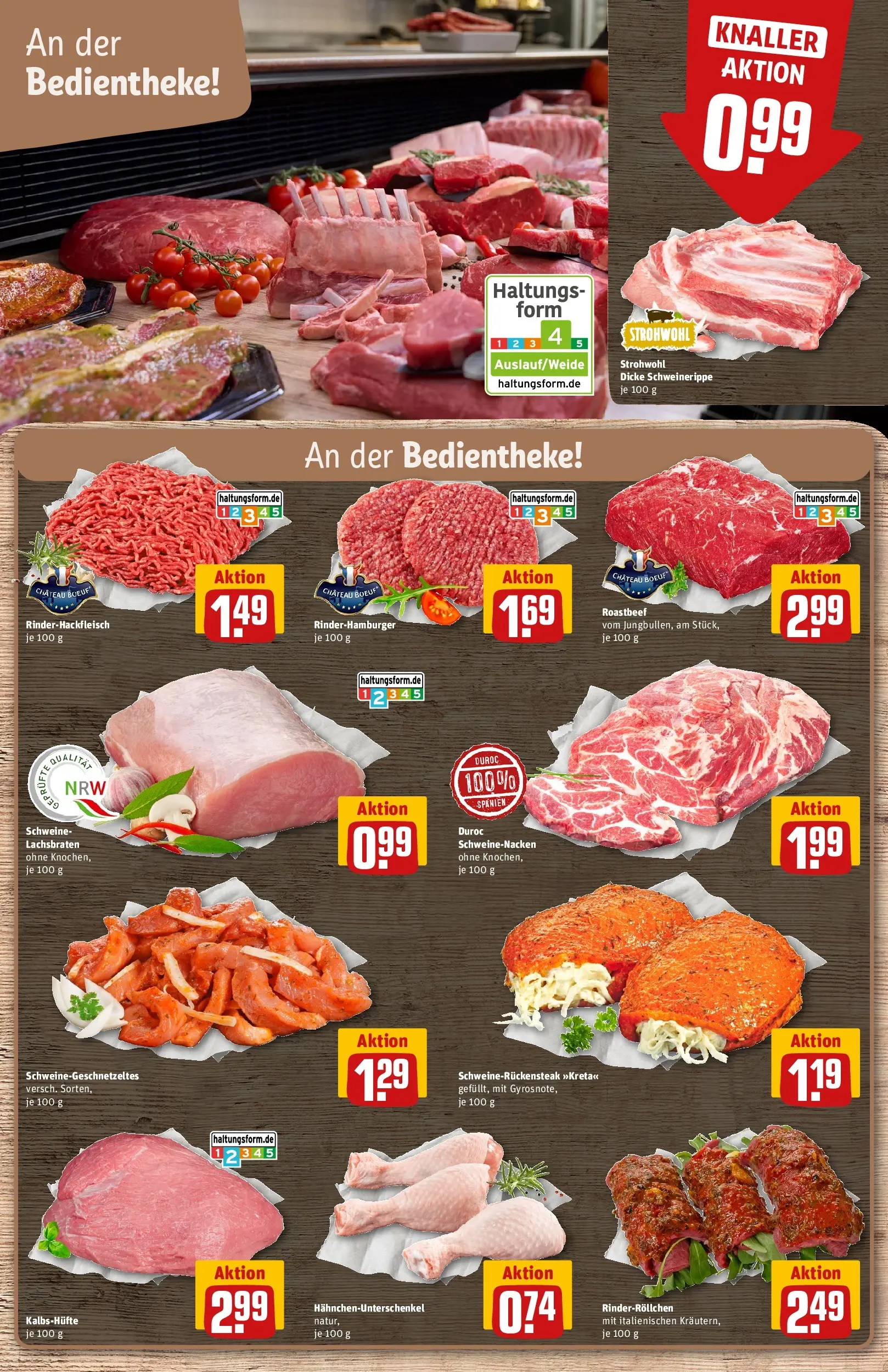 REWE Prospekt ab 29.06.2026 zum Blättern » Angebote | Seite: 10 | Produkte: Schweinenacken, Roastbeef