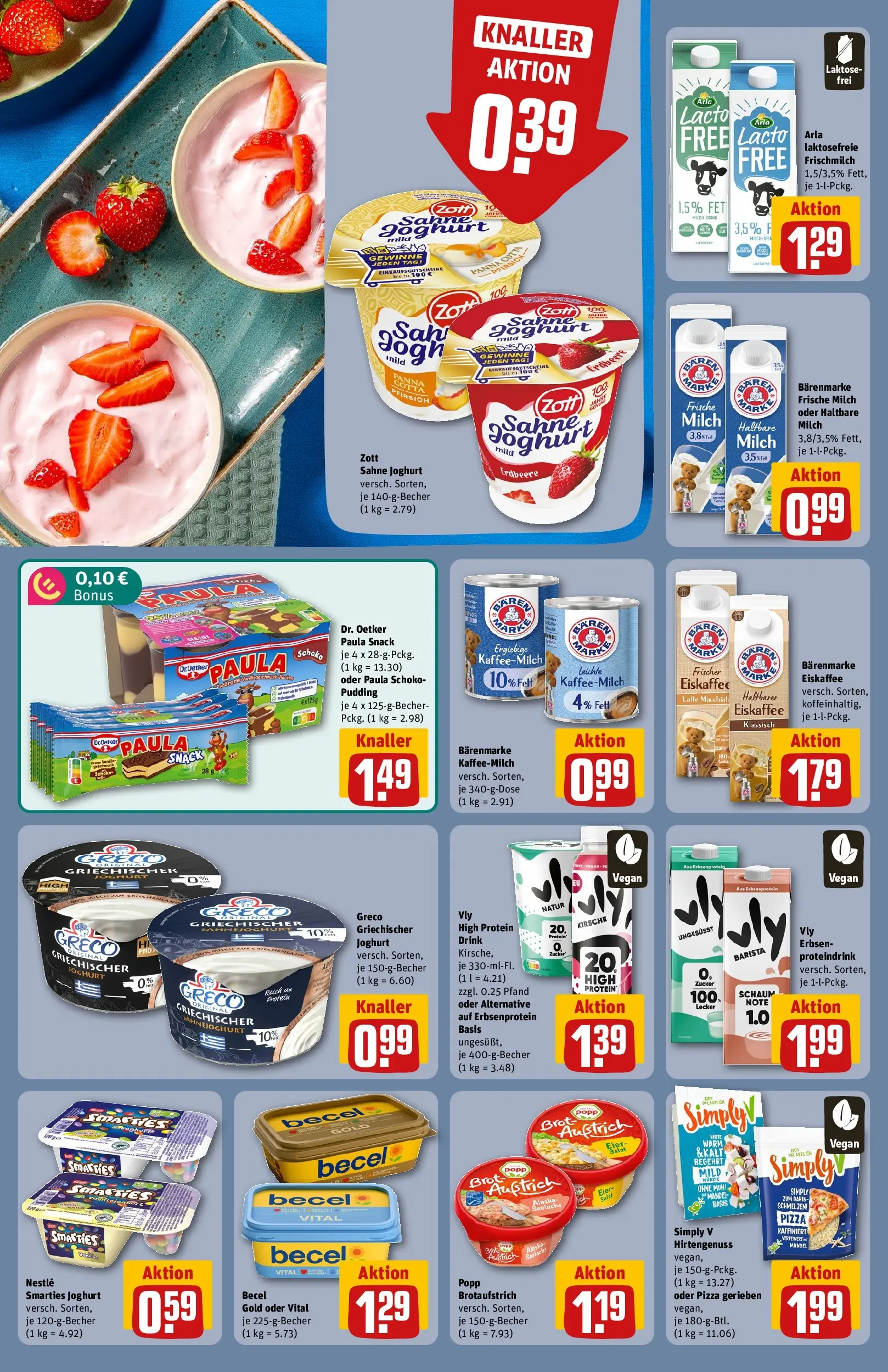 REWE Prospekt ab 29.06.2026 zum Blättern » Angebote | Seite: 16 | Produkte: Eier, Pfirsich, Brot, Erbsen