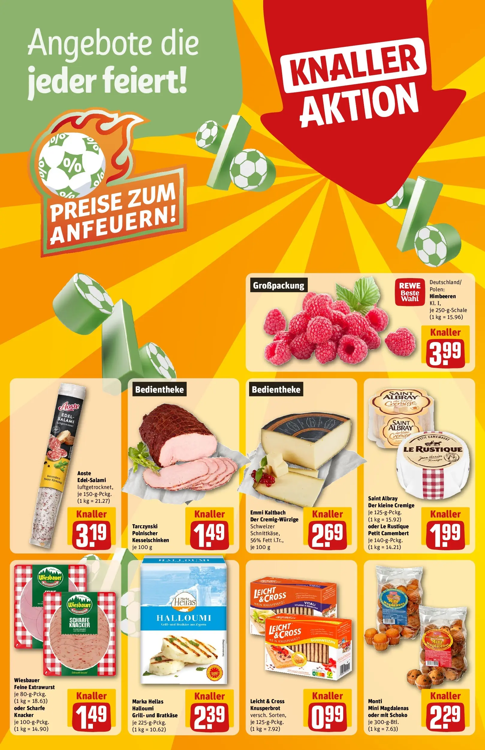 REWE Prospekt ab 29.06.2026 zum Blättern » Angebote | Seite: 4 | Produkte: Himbeeren, Grill, Salami