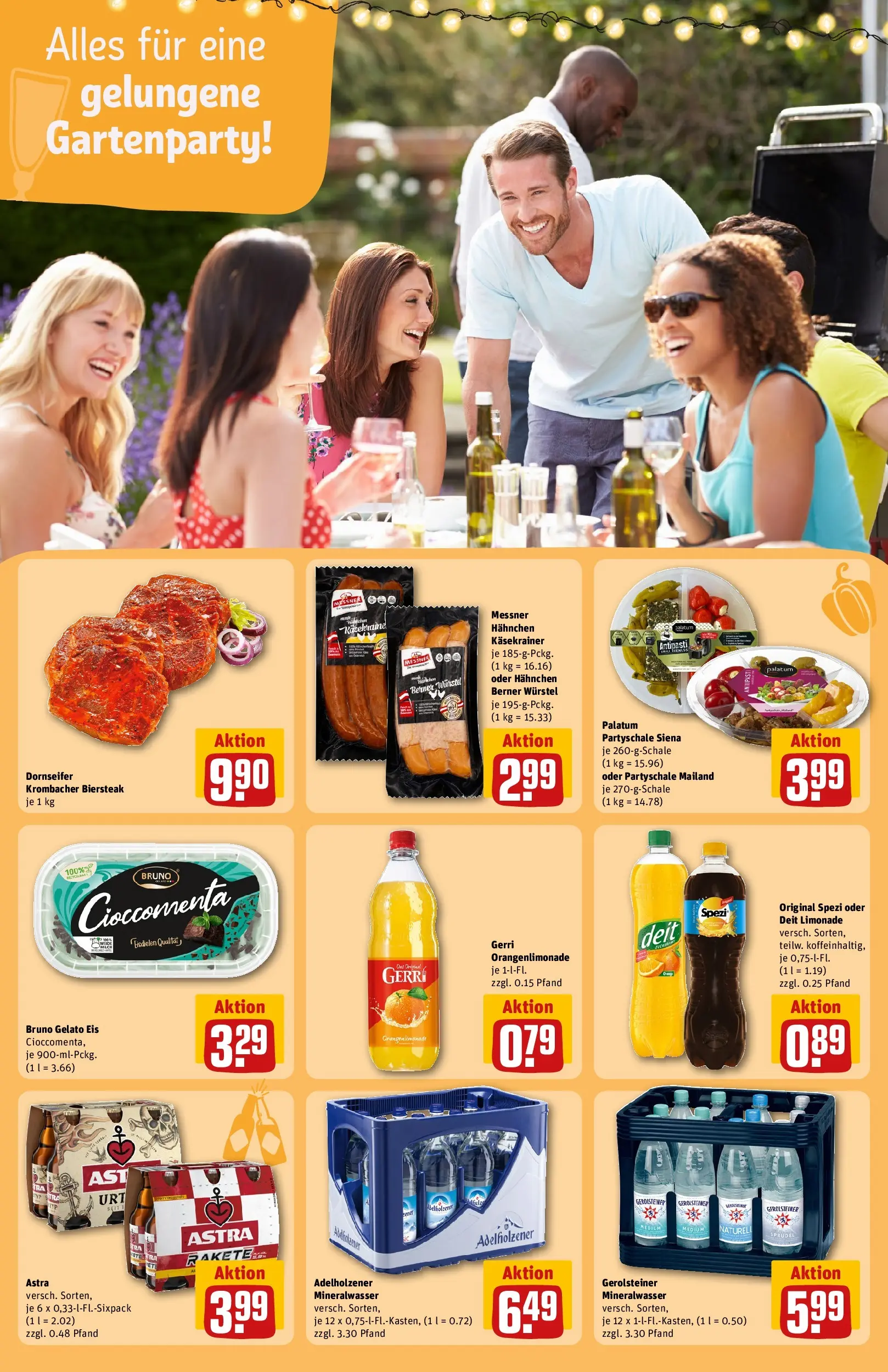 REWE Prospekt ab 29.06.2026 zum Blättern » Angebote | Seite: 18 | Produkte: Hahnchen, Mineralwasser, Krombacher, Eis