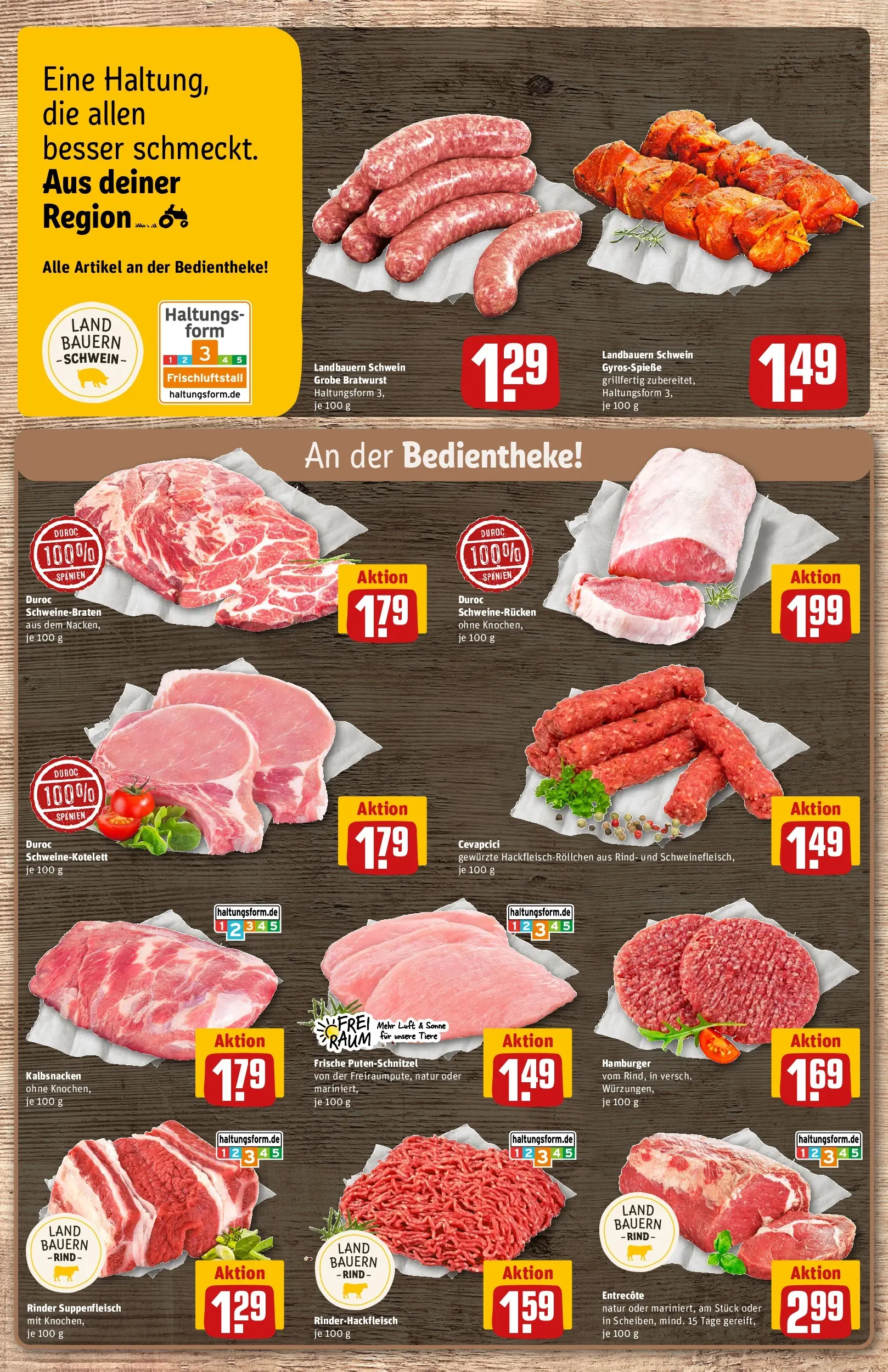 REWE Prospekt ab 29.06.2026 zum Blättern » Angebote | Seite: 10 | Produkte: Cevapcici, Entrecote, Putenschnitzel, Suppenfleisch