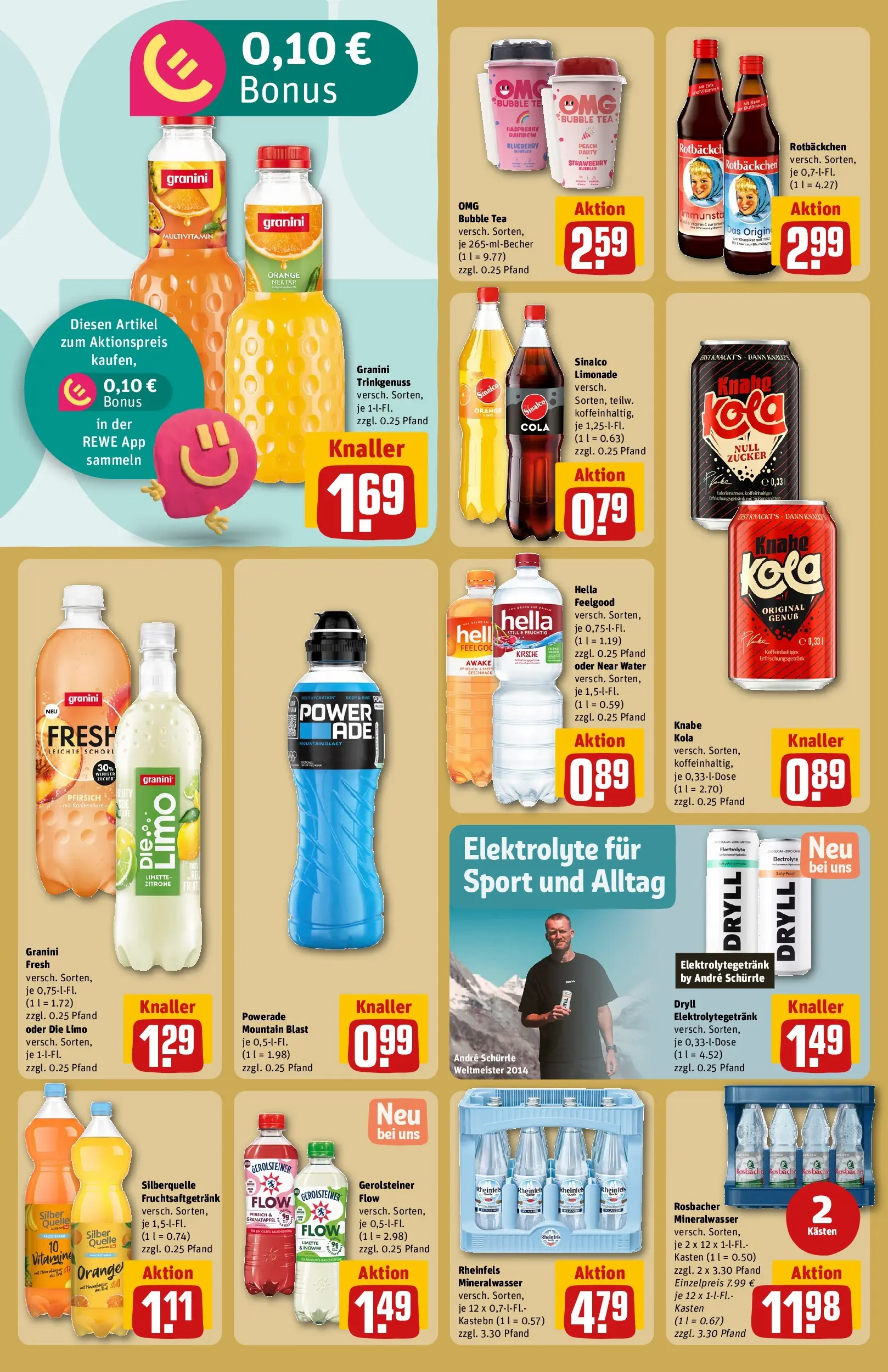 REWE Prospekt ab 29.06.2026 zum Blättern » Angebote | Seite: 20 | Produkte: Granatapfel, Limonade, Powerade, Granini