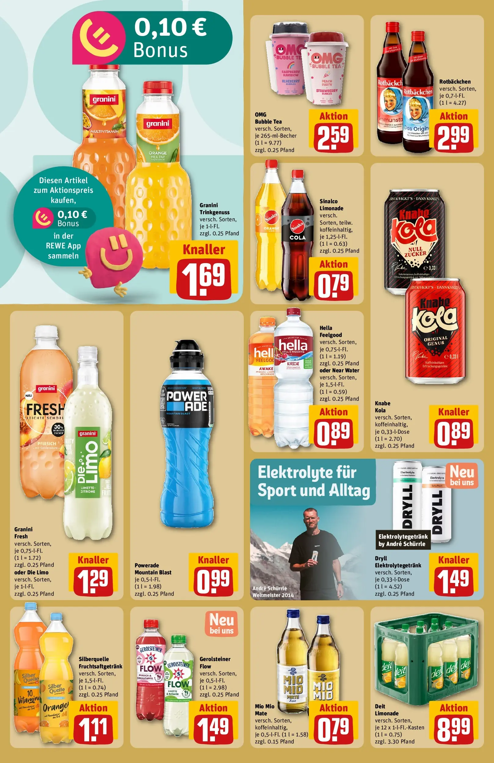 REWE Prospekt ab 29.06.2026 zum Blättern » Angebote | Seite: 18 | Produkte: Granatapfel, Cola, Powerade, Limette