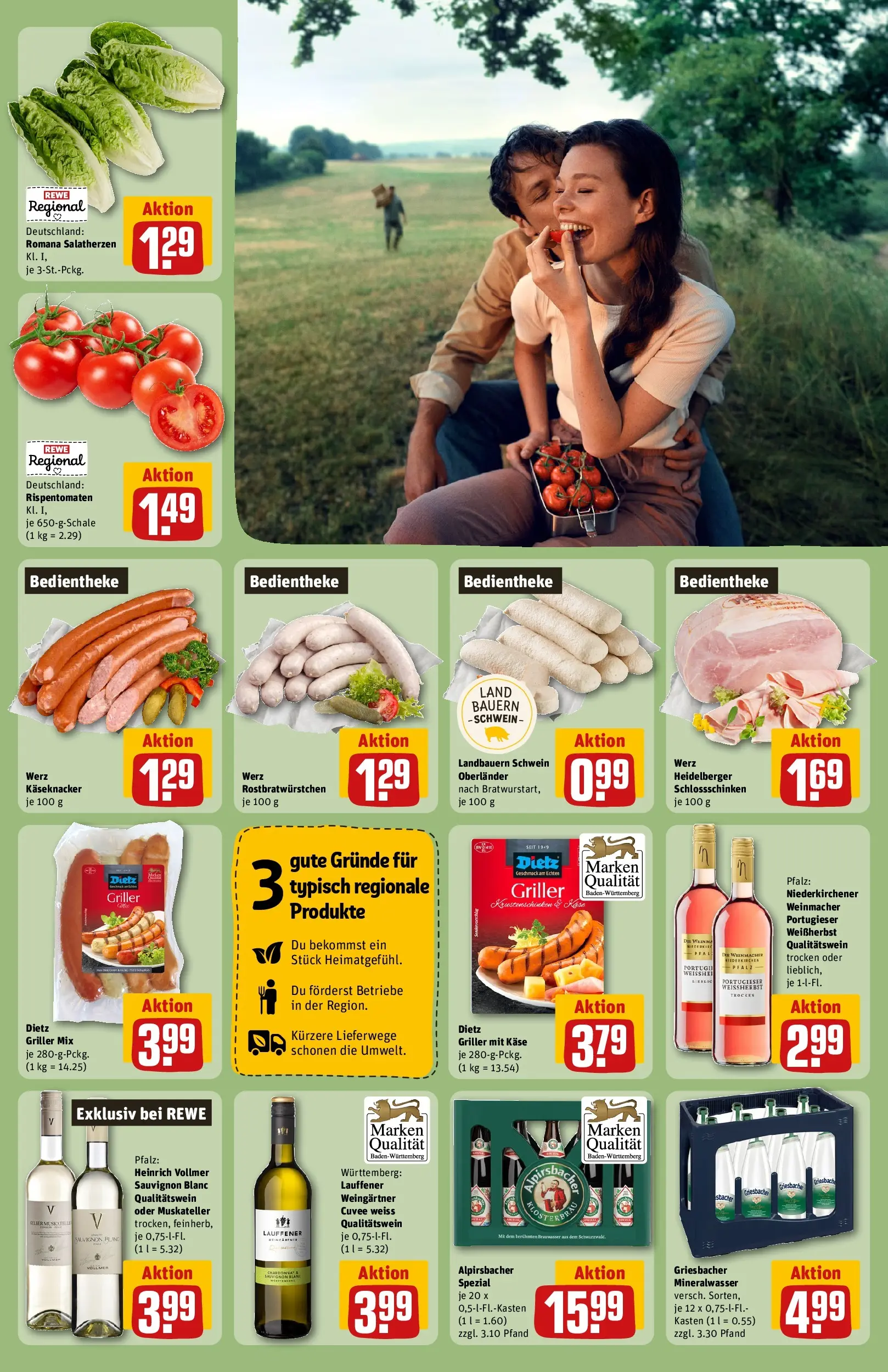 REWE Prospekt ab 29.06.2026 zum Blättern » Angebote | Seite: 25 | Produkte: Käse, Mineralwasser, Griller