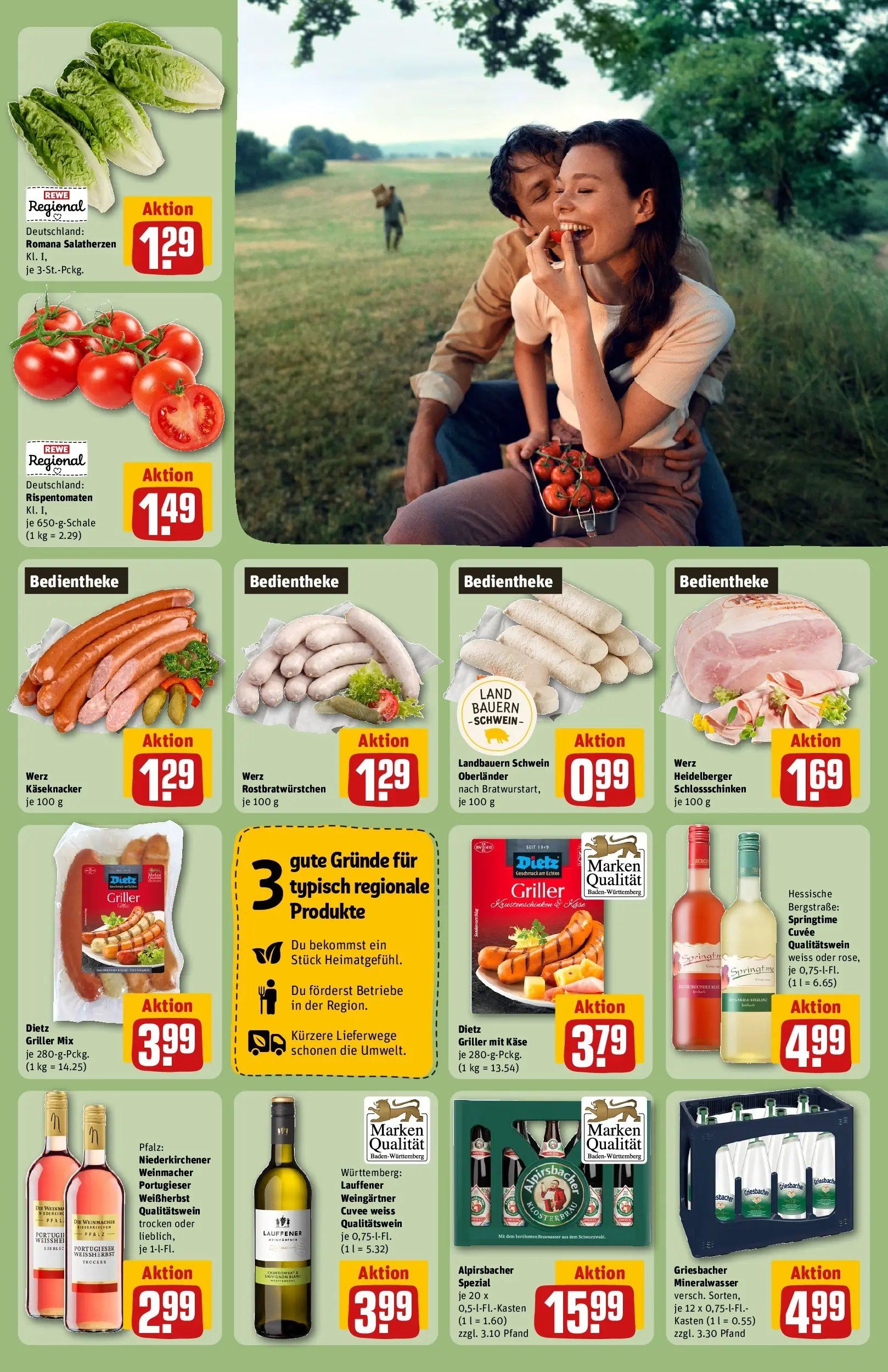 REWE Prospekt ab 29.06.2026 zum Blättern » Angebote | Seite: 25 | Produkte: Käse, Mineralwasser, Griller