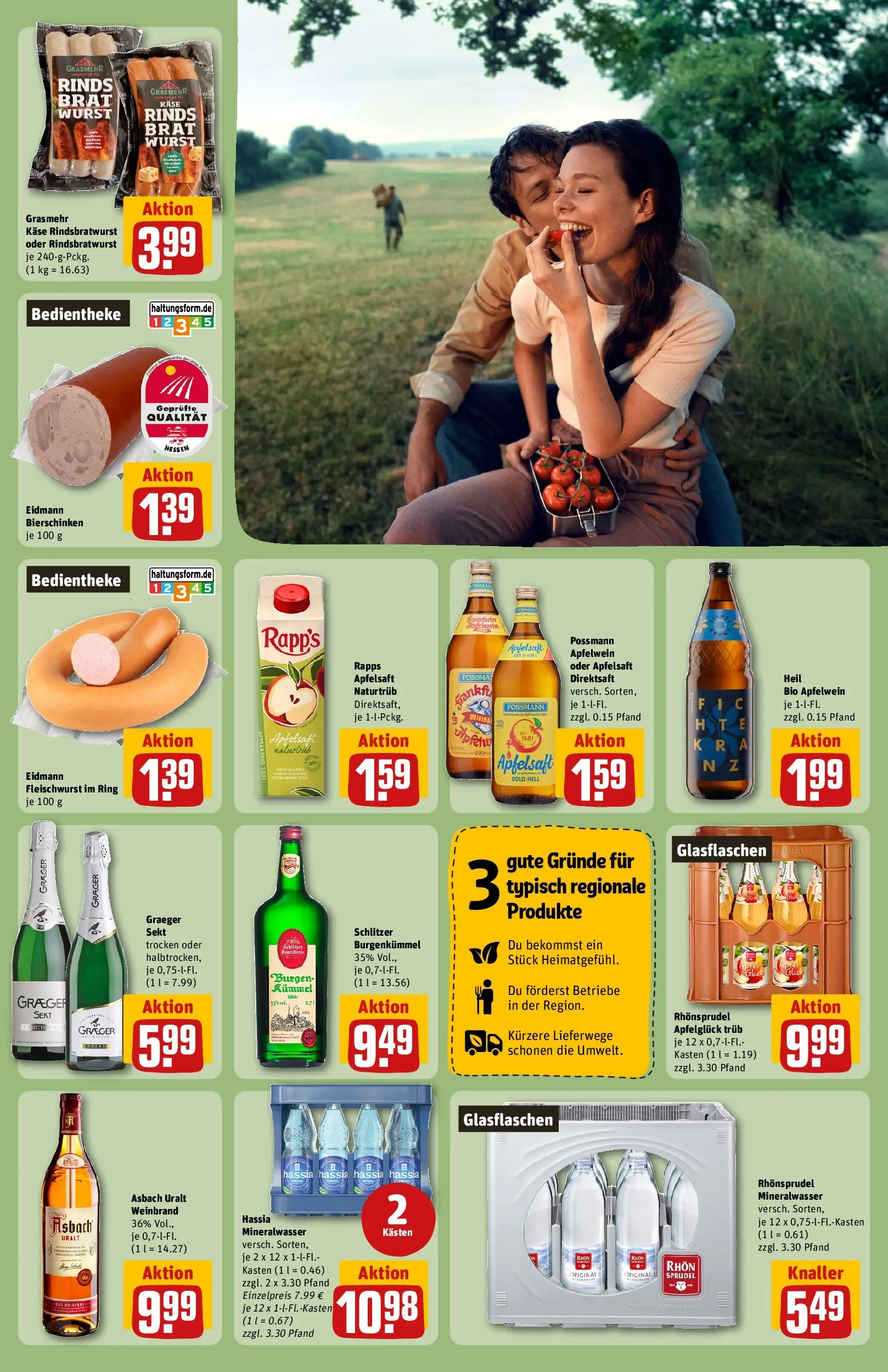REWE Prospekt ab 29.06.2026 zum Blättern » Angebote | Seite: 25 | Produkte: Sekt, Apfelsaft, Mineralwasser, Wurst