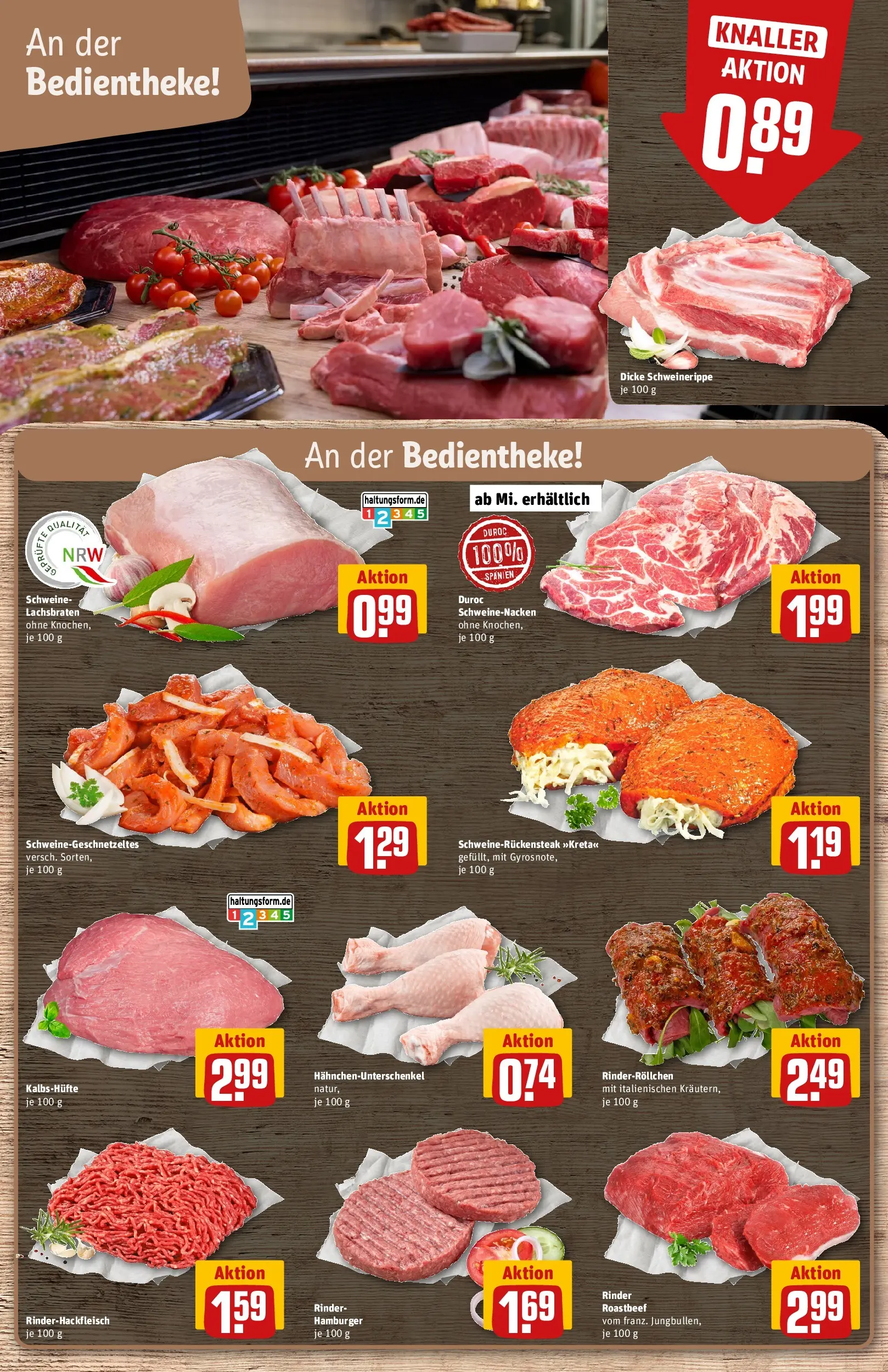 REWE Prospekt ab 29.06.2026 zum Blättern » Angebote | Seite: 10 | Produkte: Schweinenacken, Roastbeef