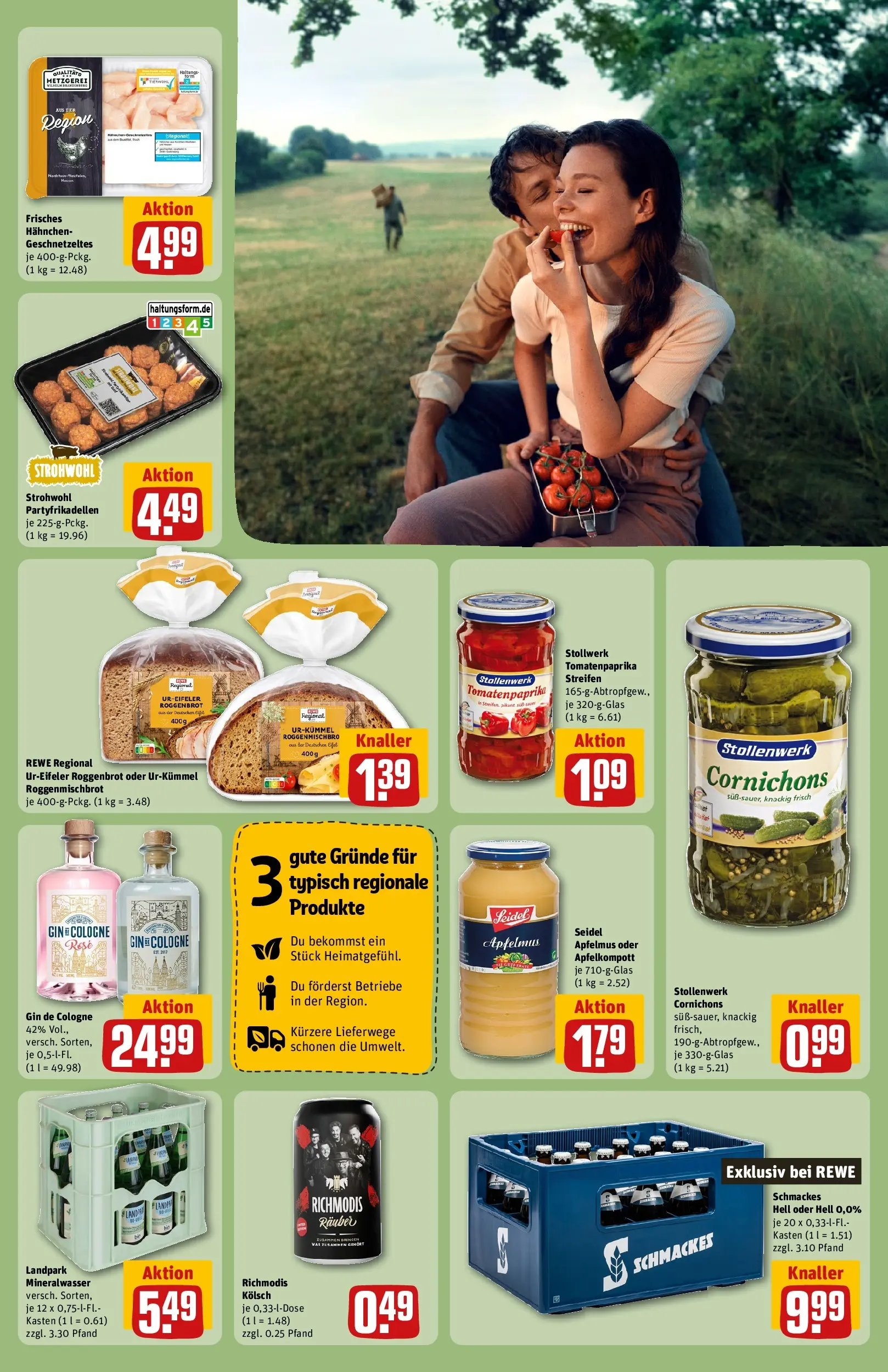 REWE Prospekt ab 29.06.2026 zum Blättern » Angebote | Seite: 27 | Produkte: Hahnchen, Mineralwasser, Gin