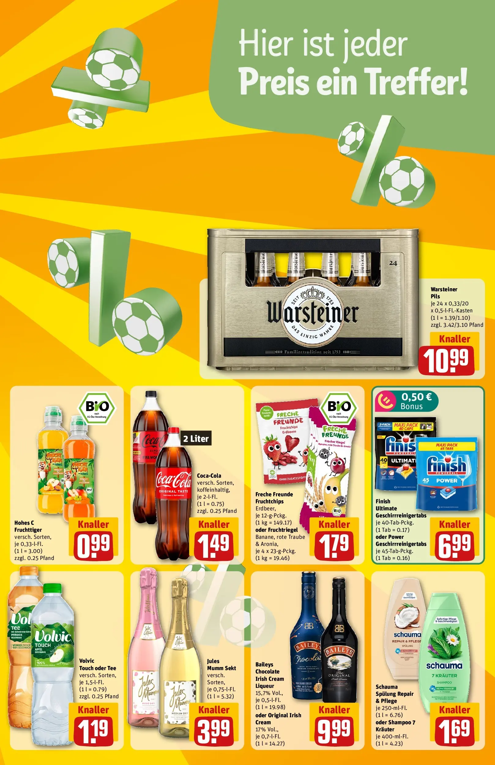 REWE Prospekt ab 29.06.2026 zum Blättern » Angebote | Seite: 9 | Produkte: Mumm sekt, Pils, Finish, Volvic