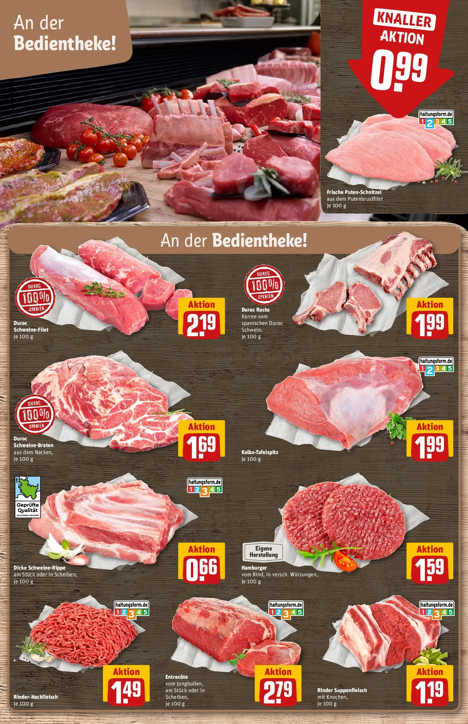 REWE Prospekt ab 29.06.2026 zum Blättern » Angebote | Seite: 12 | Produkte: Entrecote, Schweinefilet, Putenschnitzel, Suppenfleisch