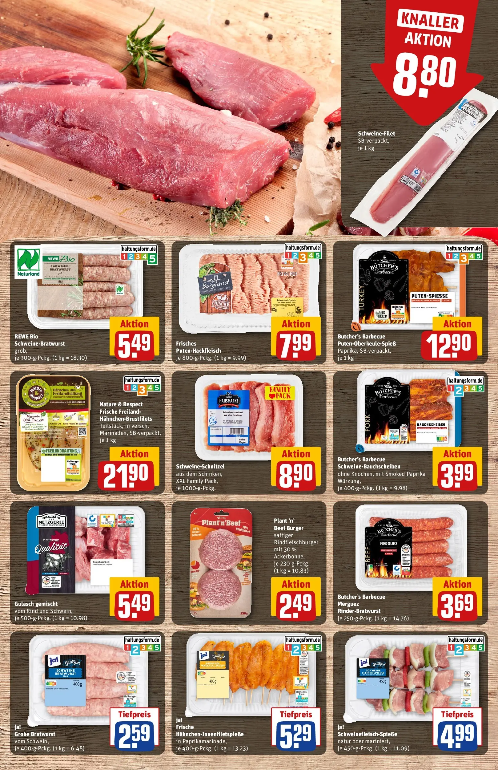 REWE Prospekt ab 29.06.2026 zum Blättern » Angebote | Seite: 13 | Produkte: Regal, Bratwurst, Paprika, Gulasch