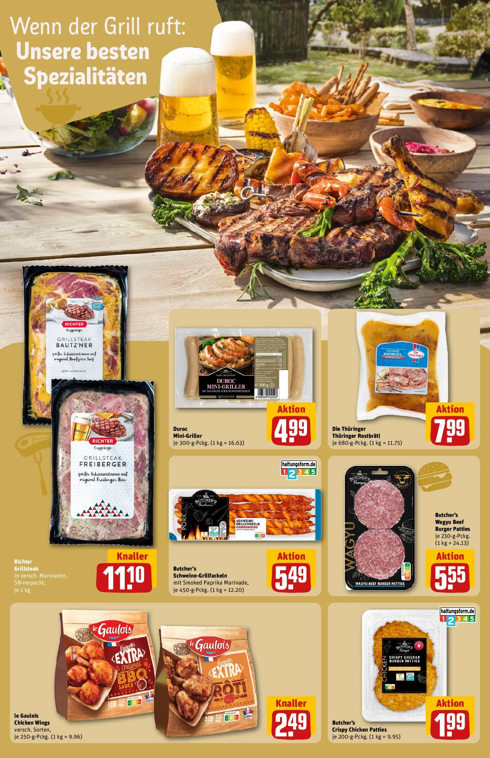 REWE Prospekt ab 29.06.2026 zum Blättern » Angebote | Seite: 14 | Produkte: Grill, Bier, Burger, Paprika