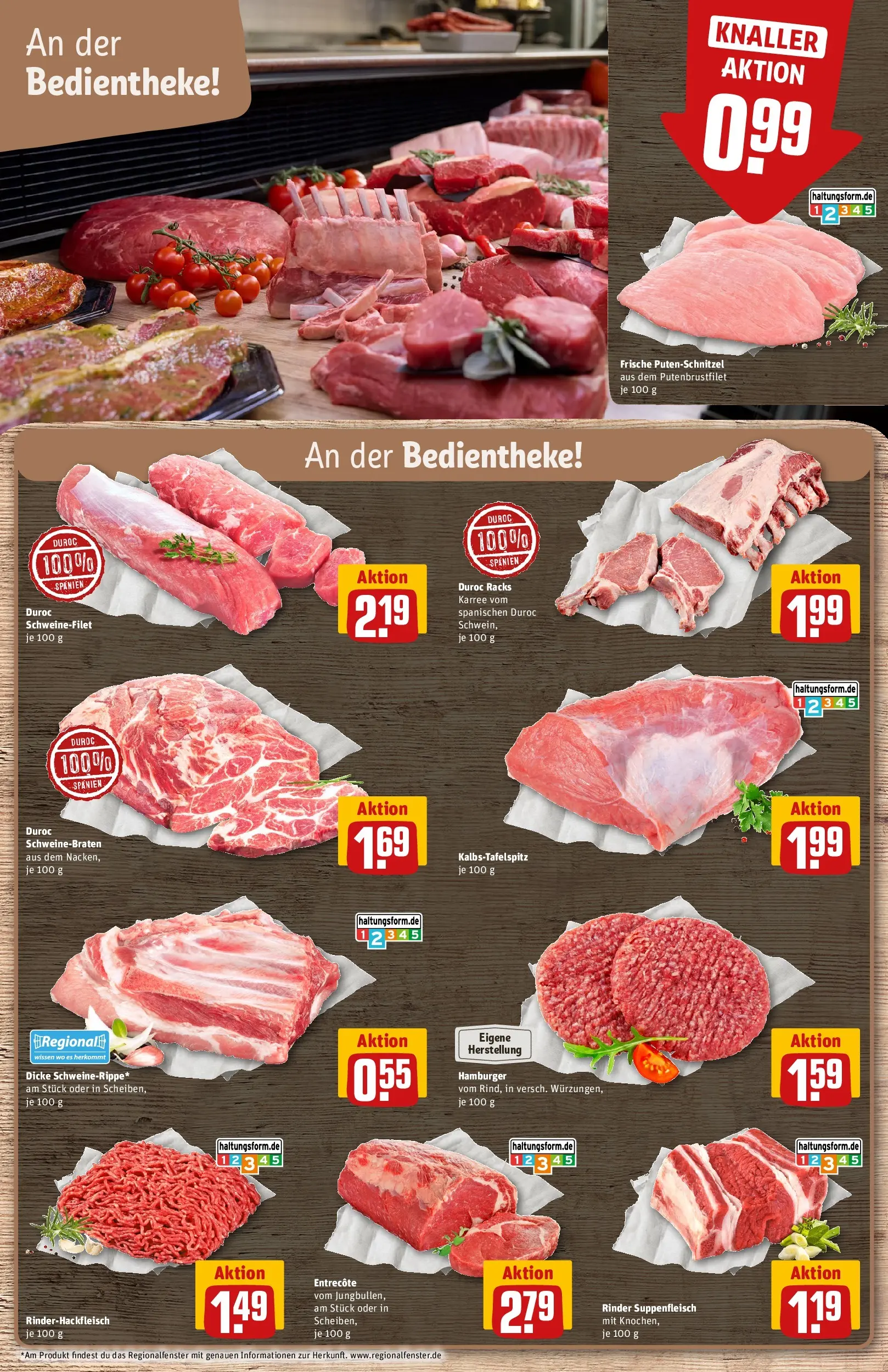 REWE Prospekt ab 29.06.2026 zum Blättern » Angebote | Seite: 10 | Produkte: Entrecote, Schweinefilet, Putenschnitzel, Suppenfleisch