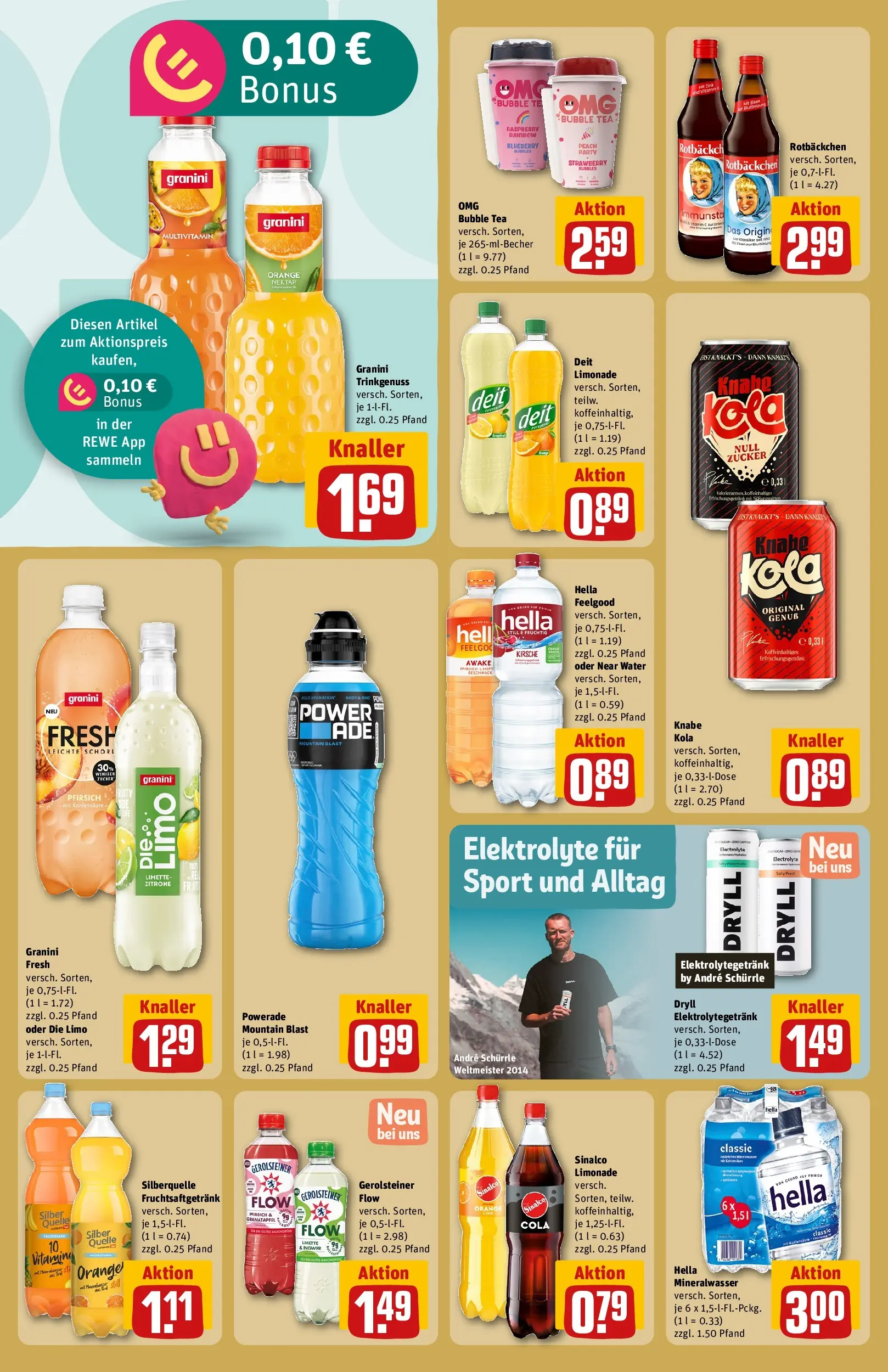 REWE Prospekt ab 29.06.2026 zum Blättern » Angebote | Seite: 18 | Produkte: Hella, Pfirsich, Granini, Limette