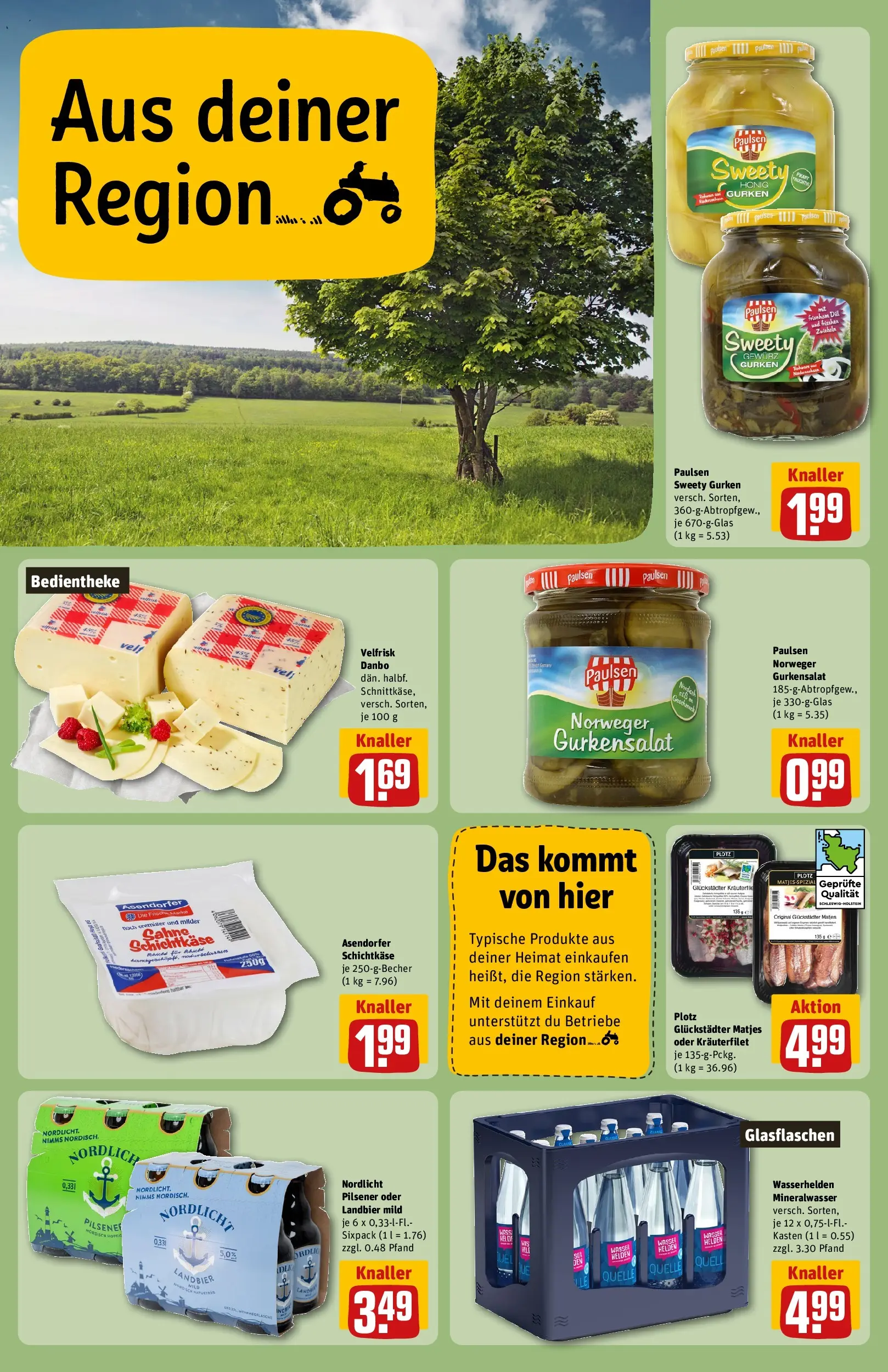REWE Prospekt ab 29.06.2026 zum Blättern » Angebote | Seite: 24 | Produkte: Mineralwasser, Sahne, Gurken