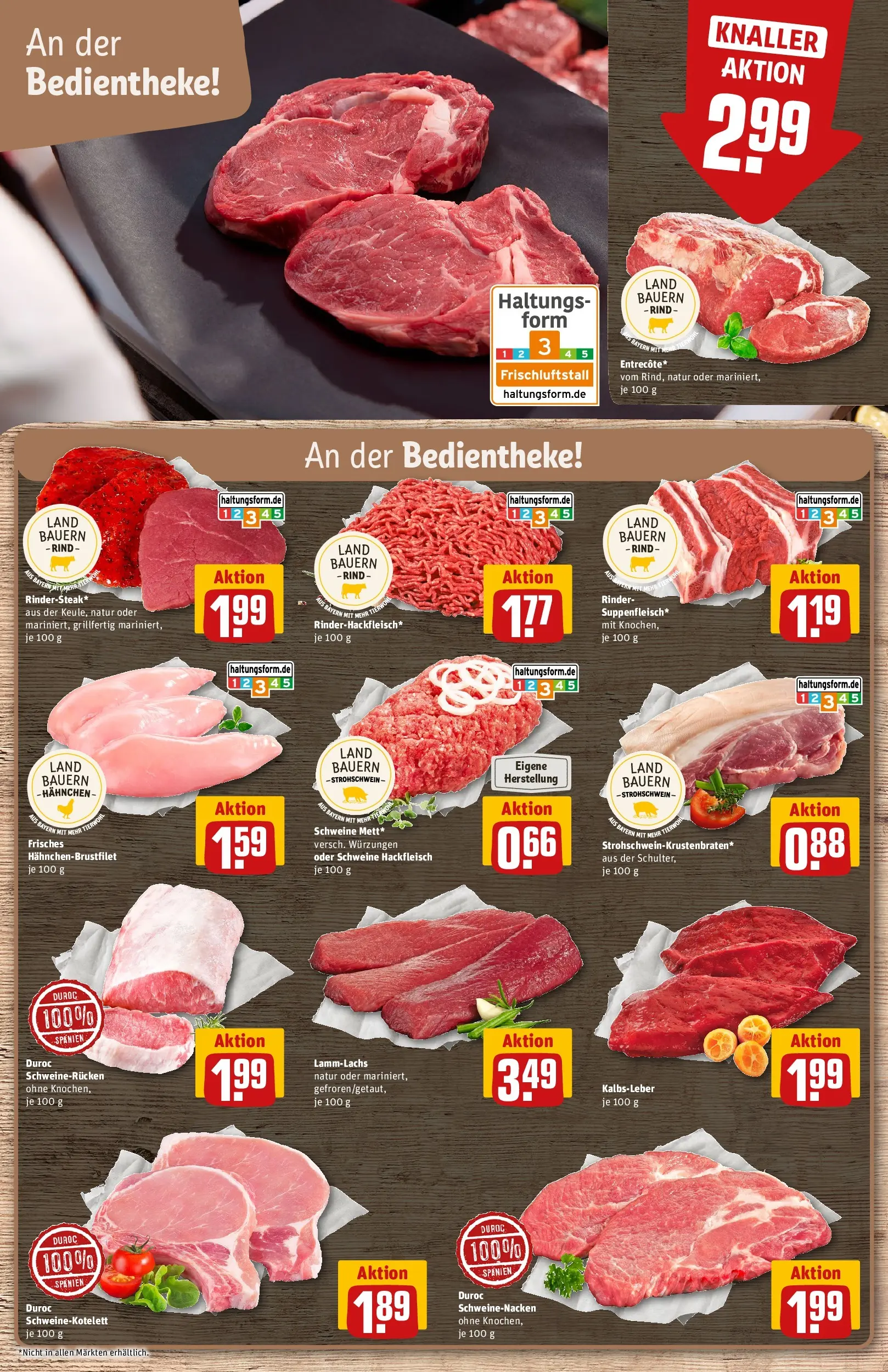 REWE Prospekt ab 29.06.2026 zum Blättern » Angebote | Seite: 10 | Produkte: Hahnchen, Kalbsleber, Schweinerucken, Hackfleisch