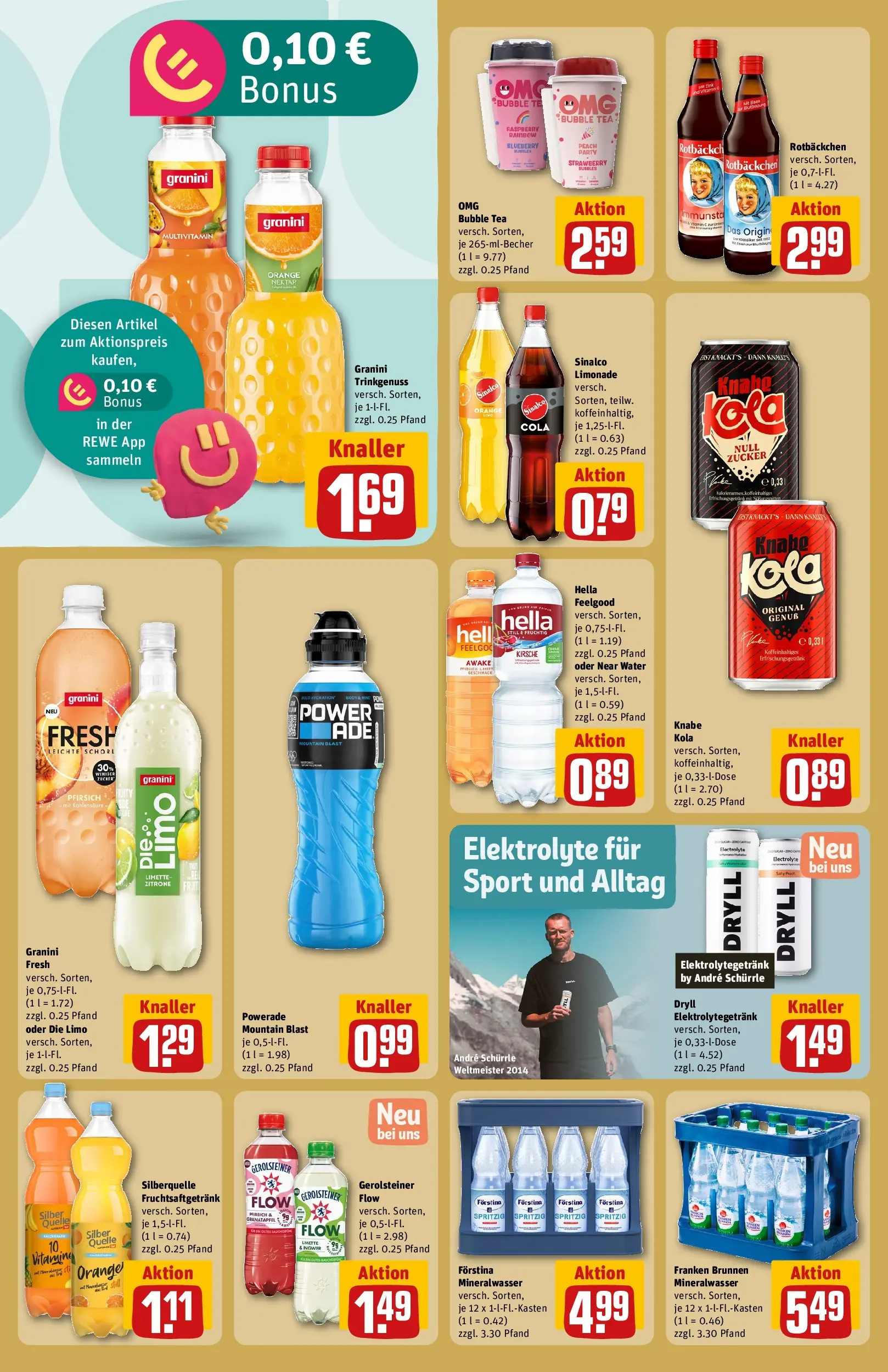 REWE Prospekt ab 29.06.2026 zum Blättern » Angebote | Seite: 18 | Produkte: Limonade, Zitrone, Pfirsich, Granini