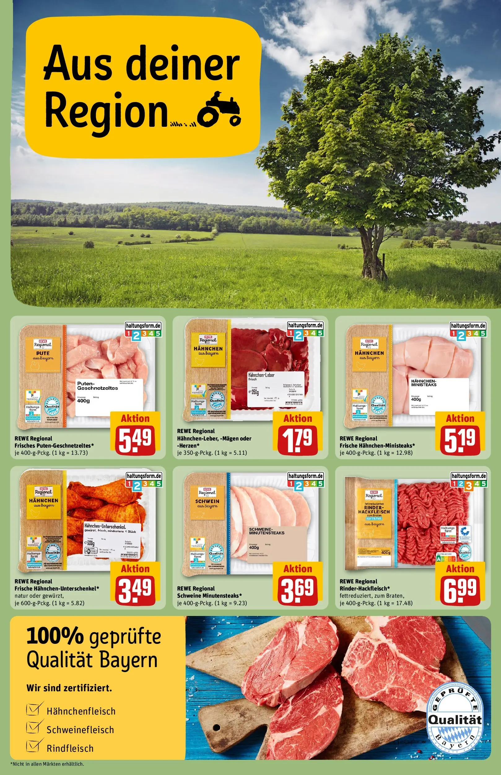 REWE Prospekt ab 29.06.2026 zum Blättern » Angebote | Seite: 25 | Produkte: Pute, Hahnchen, Rindfleisch, Hackfleisch