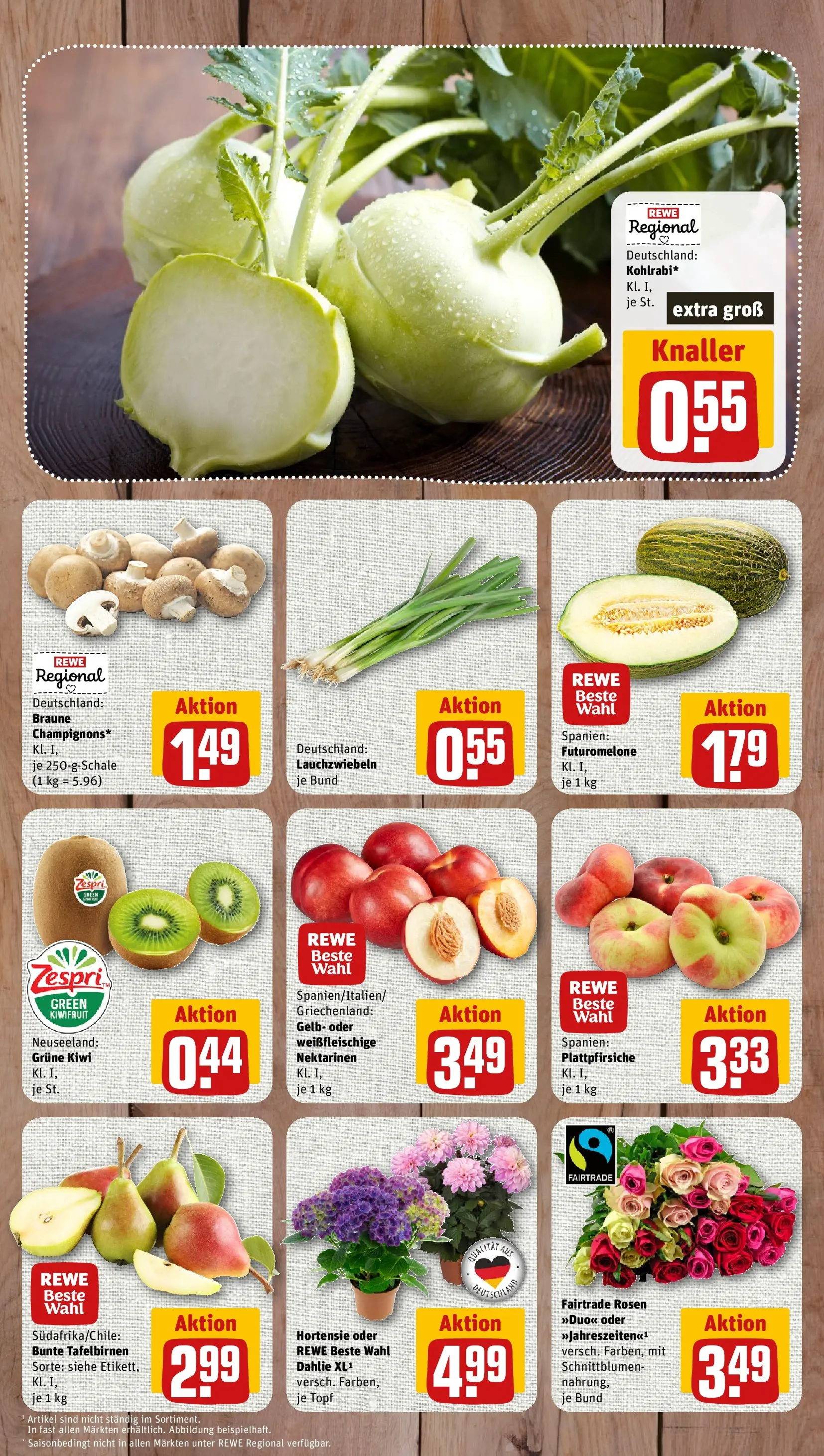 REWE Prospekt ab 29.06.2026 zum Blättern » Angebote | Seite: 4 | Produkte: Hortensie, Nektarinen, Kiwi